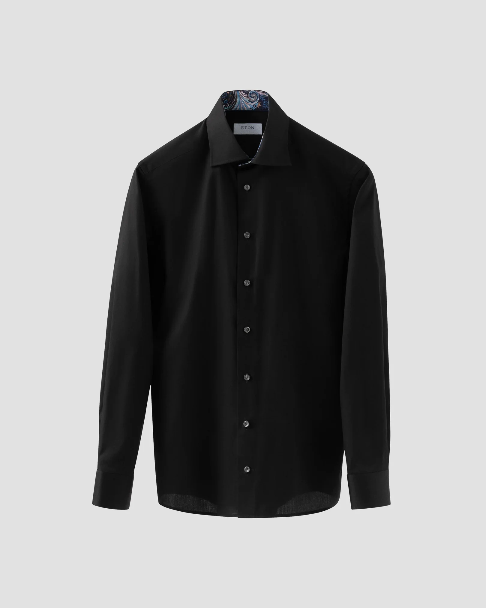 Eton - black signature twill casino details