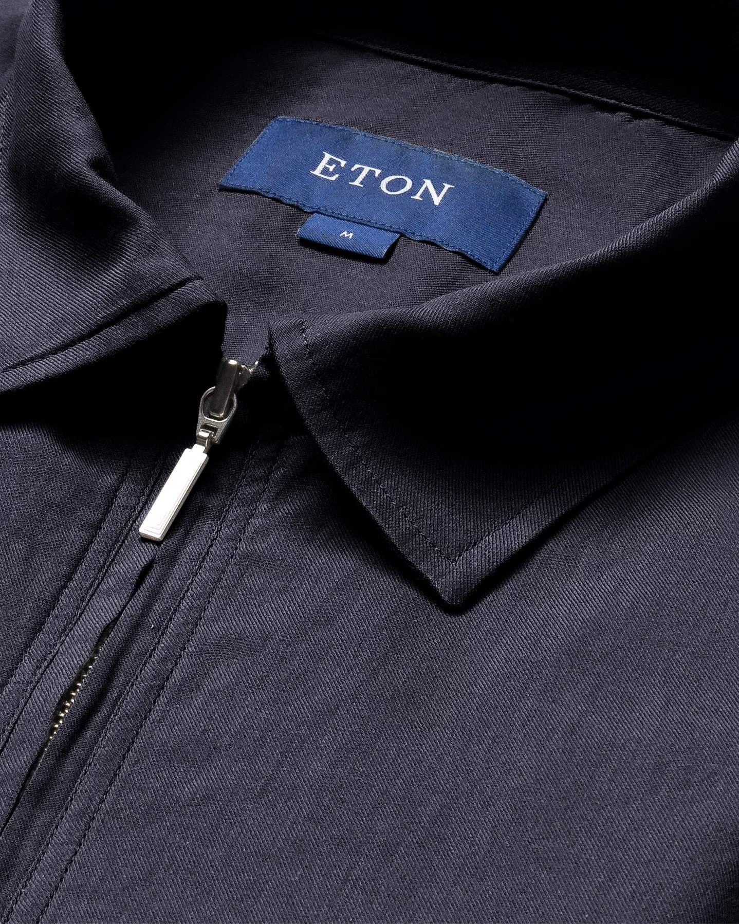 Eton - navy half zip shirt