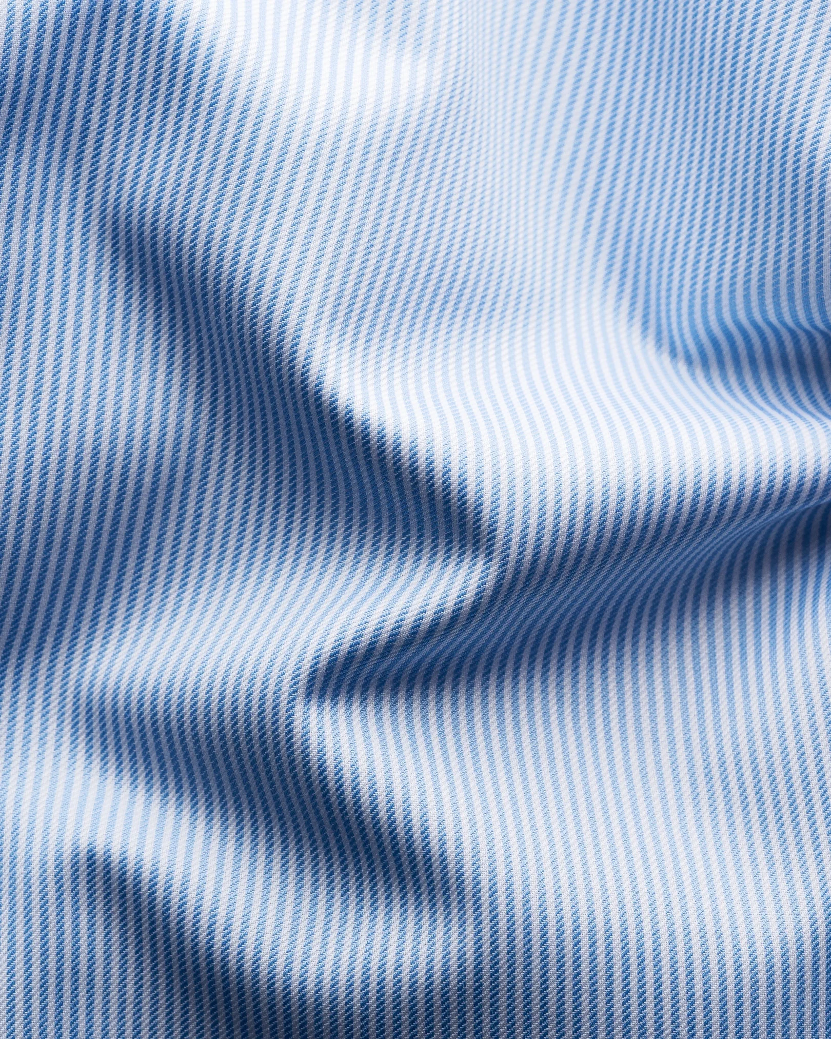 Eton - light blue fine striped signature twill shirt