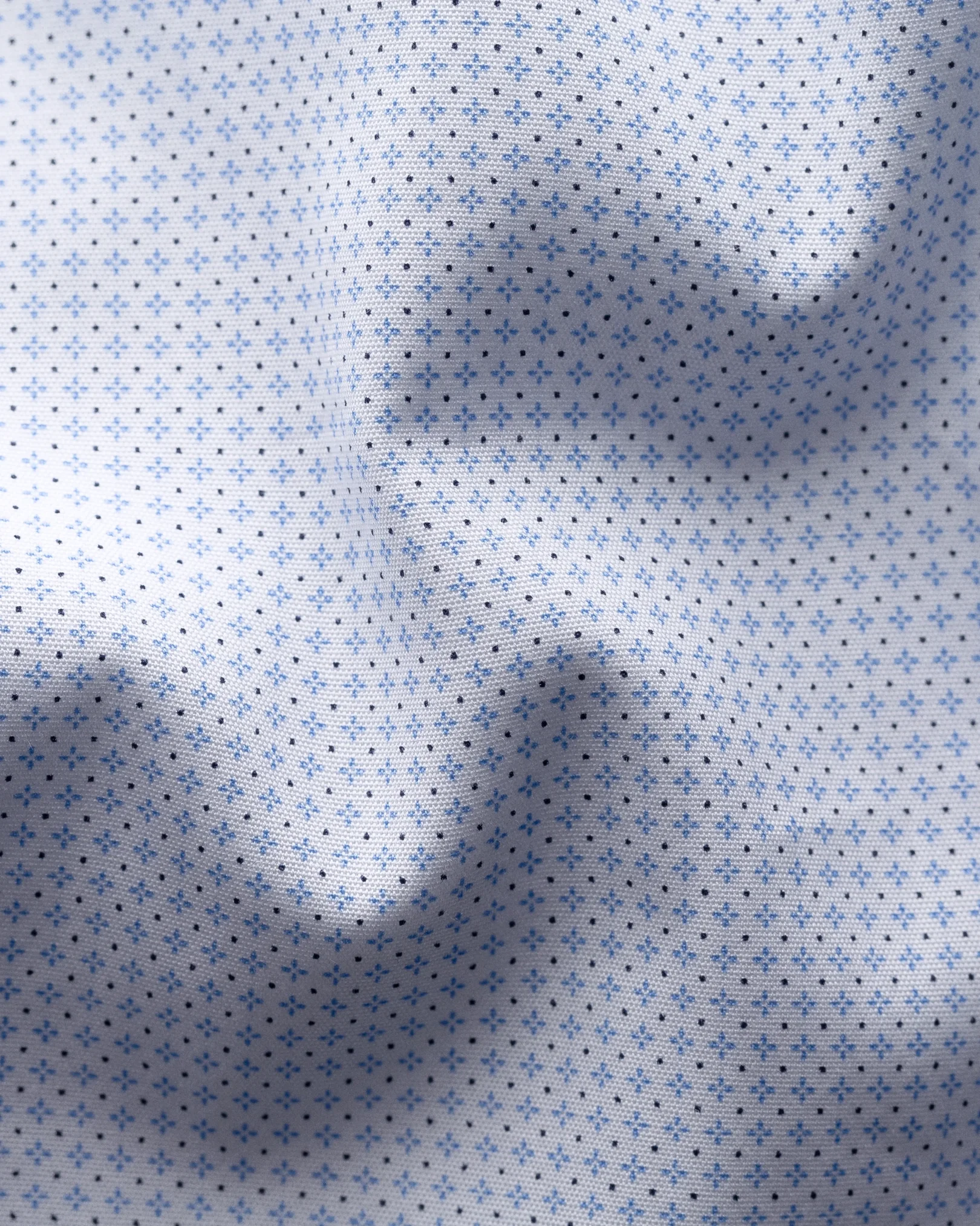 Eton - Light Blue Micro Print Poplin Shirt