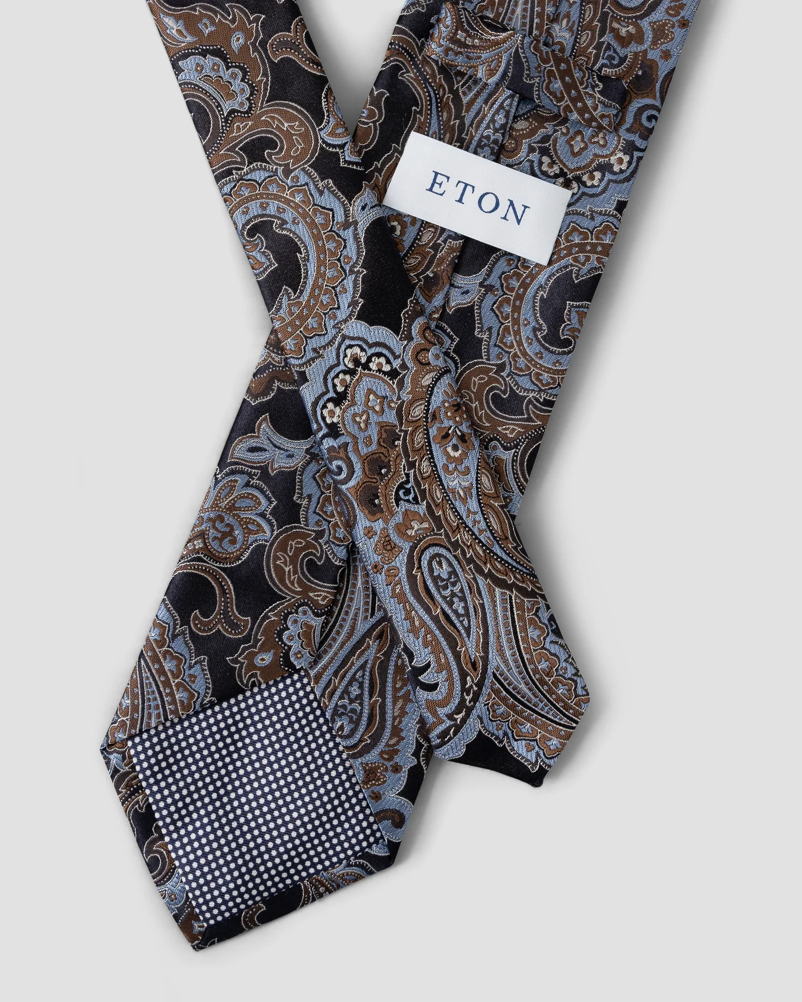 Dark Blue Jacquard Paisley Tie
