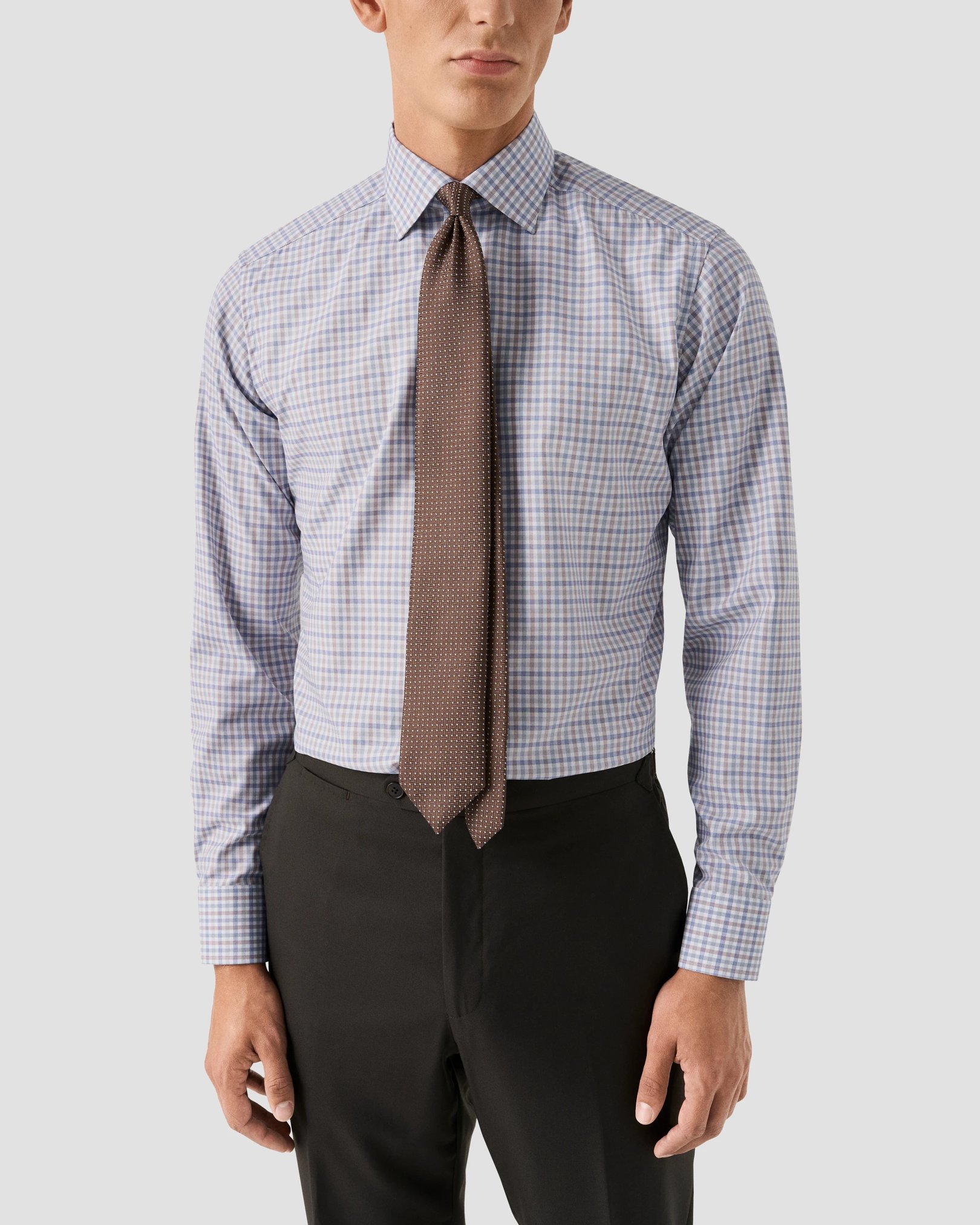 Eton - Three Color Check Twill Shirt
