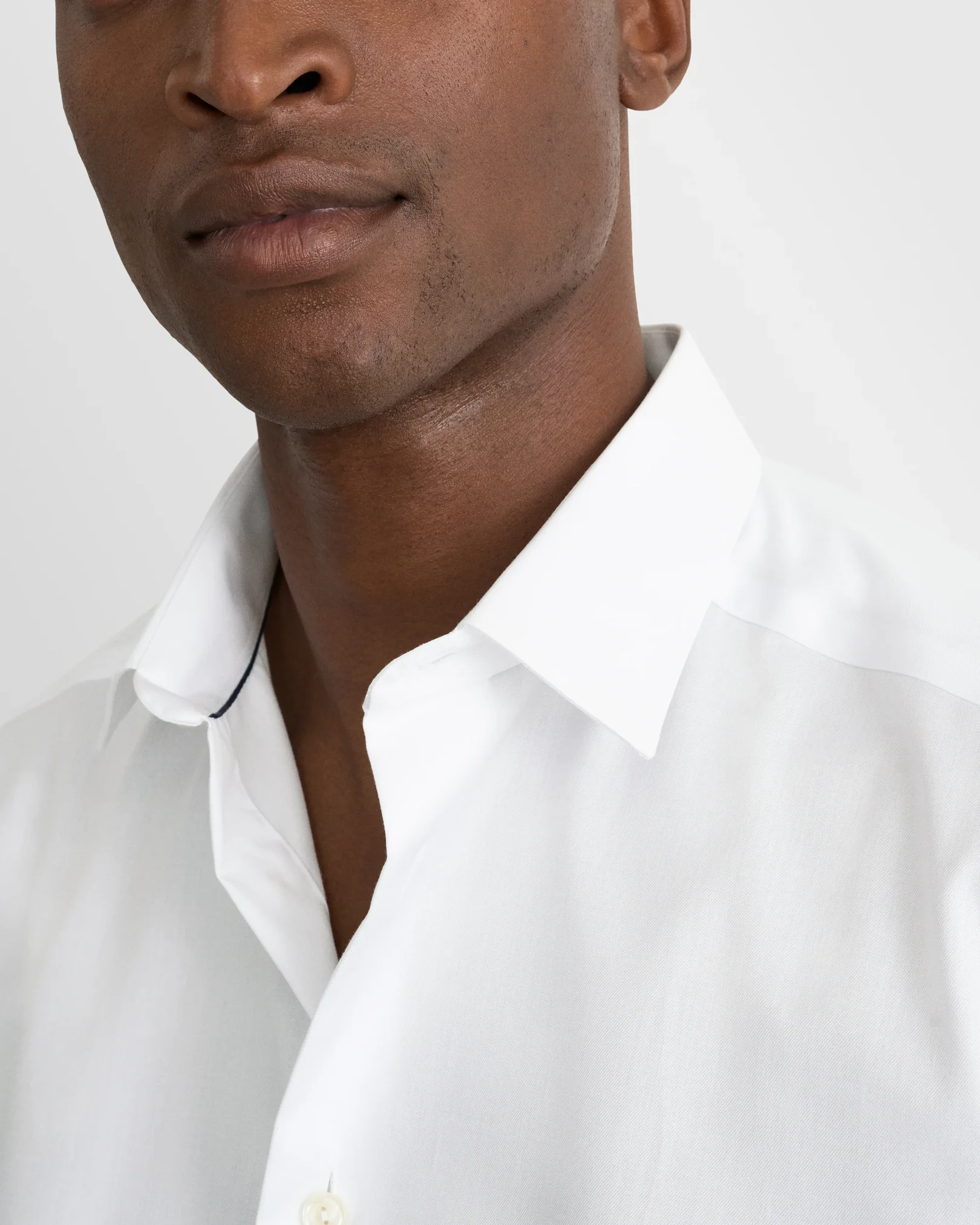 Eton - white solid twill shirt