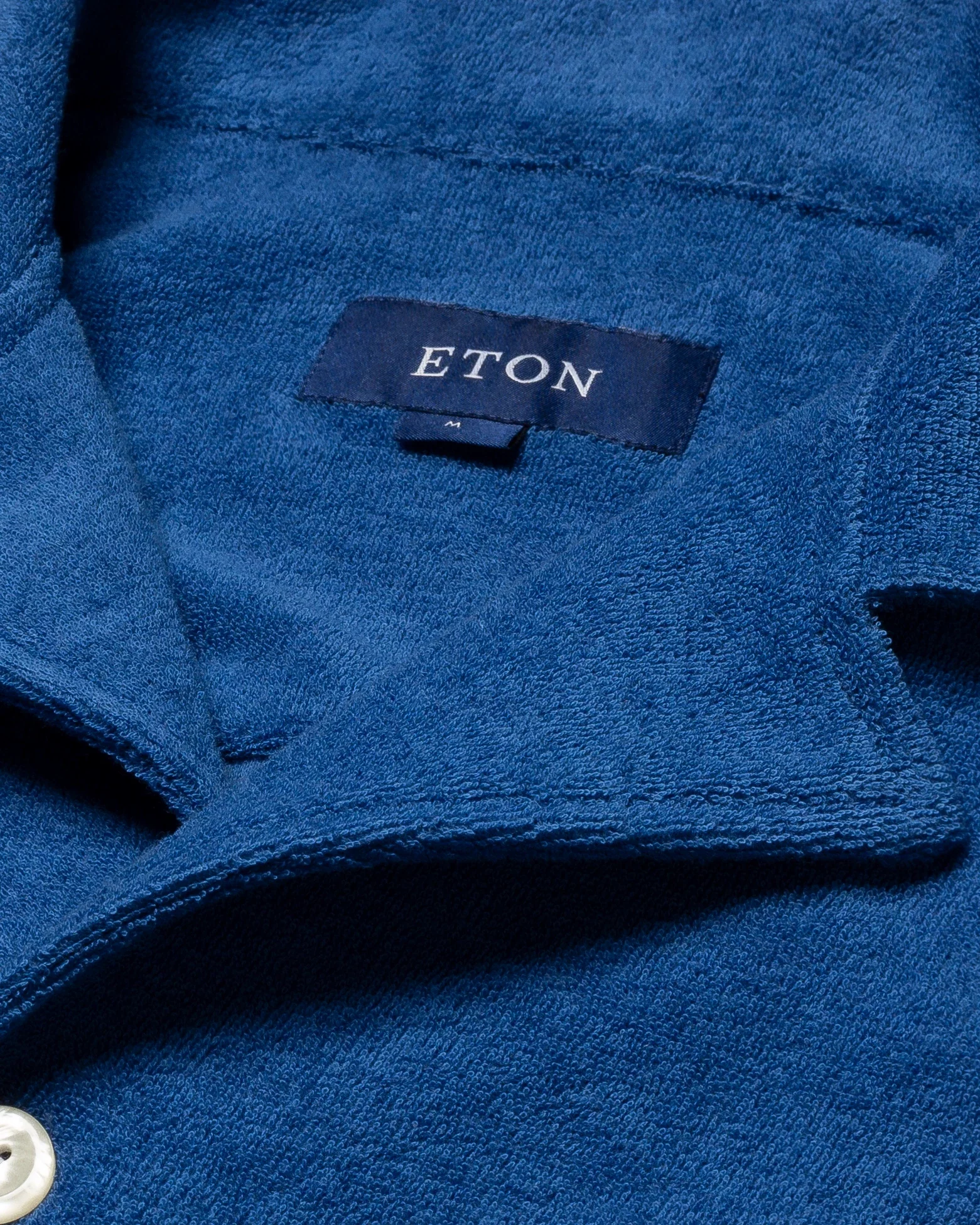 Eton - blue terry resort shirt