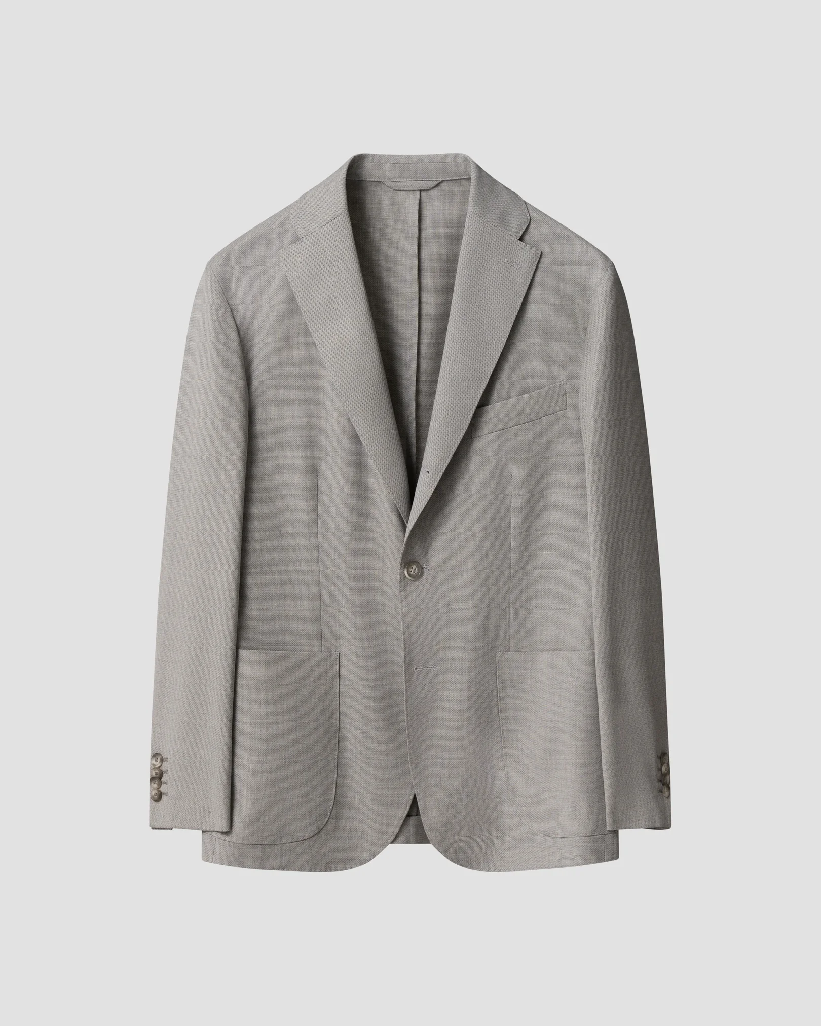 Eton - light grey lana tech hopsack soft jacket