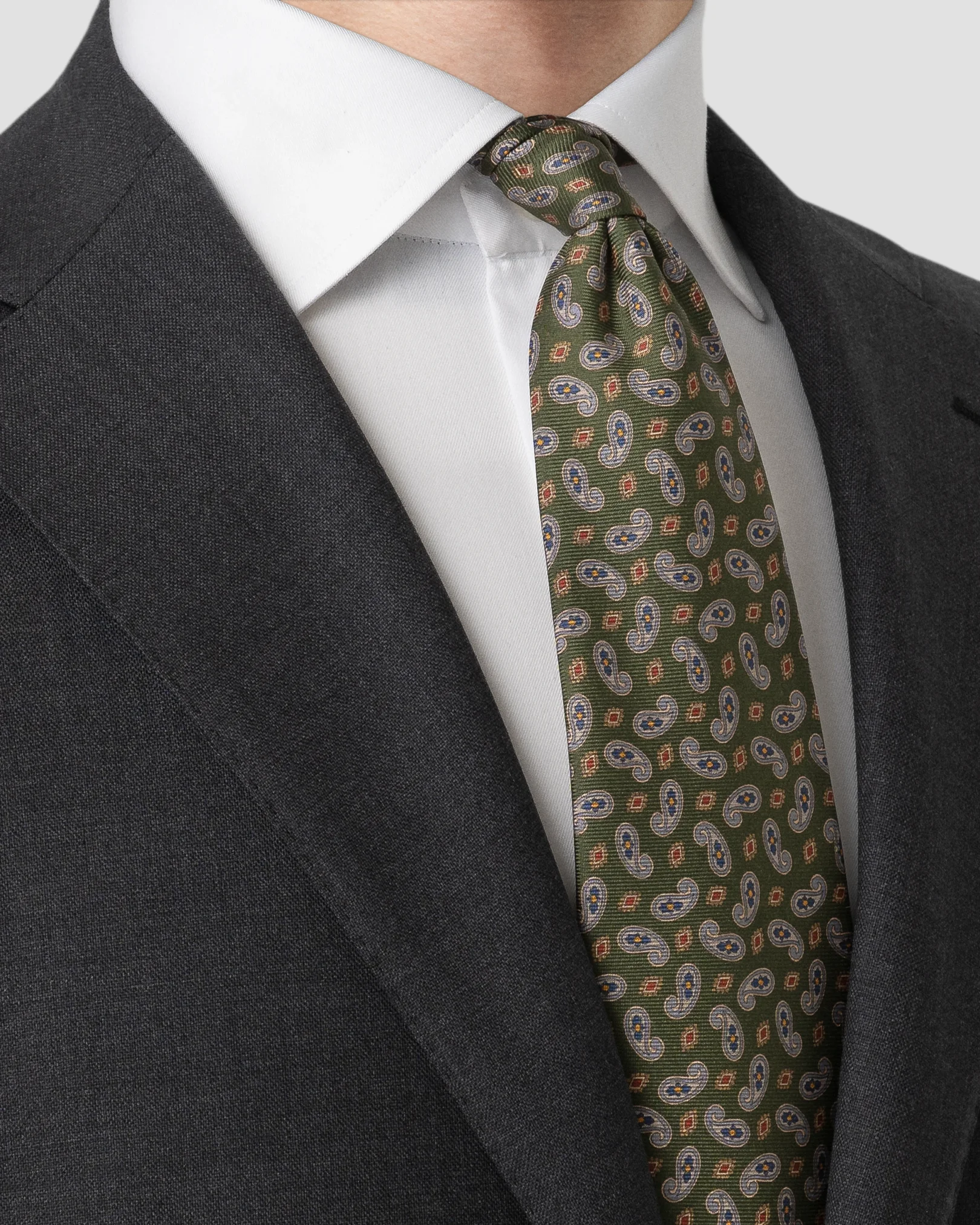 Eton - paisley print 256 silk tie