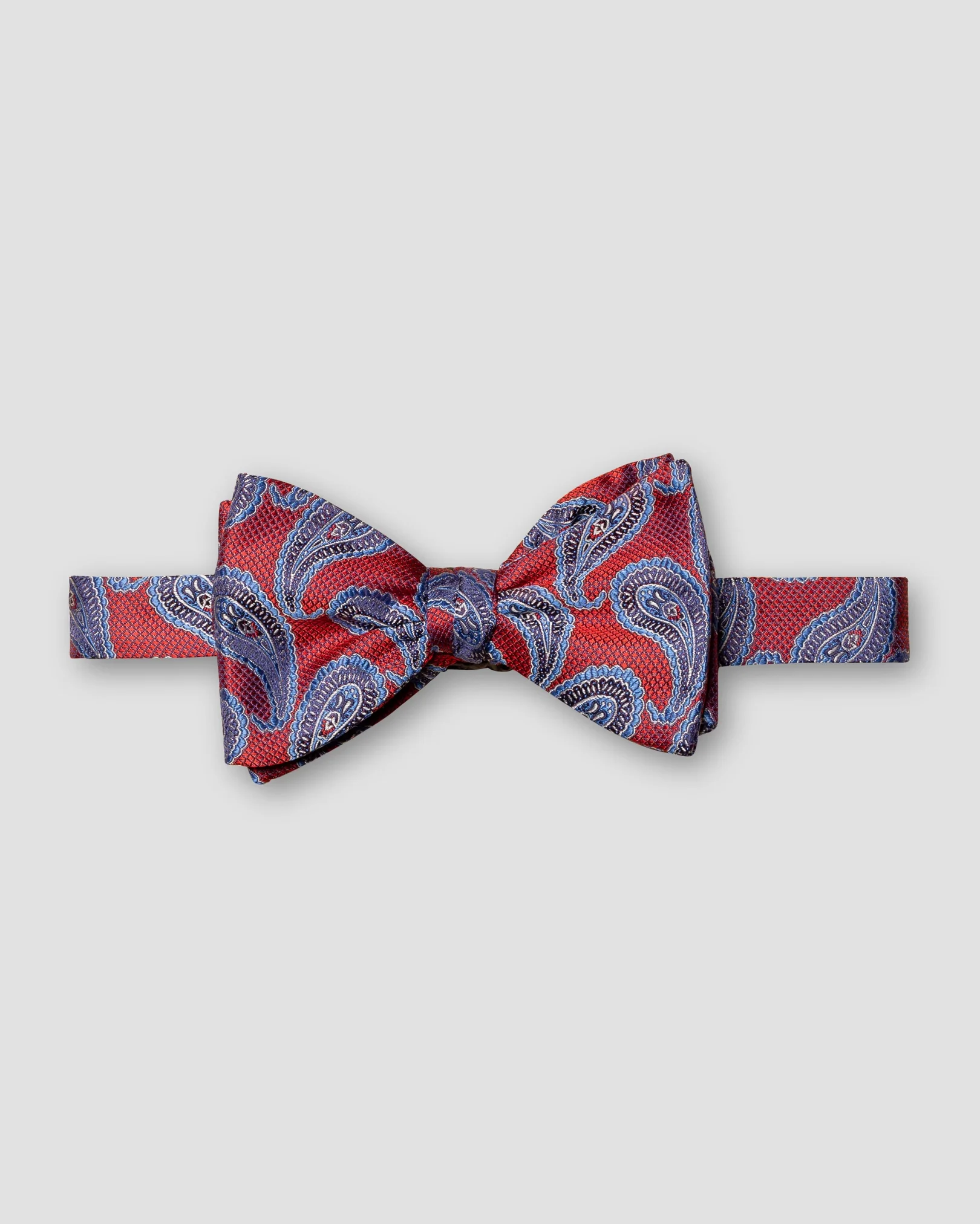 Eton - red paisley silk bow tie ready tied