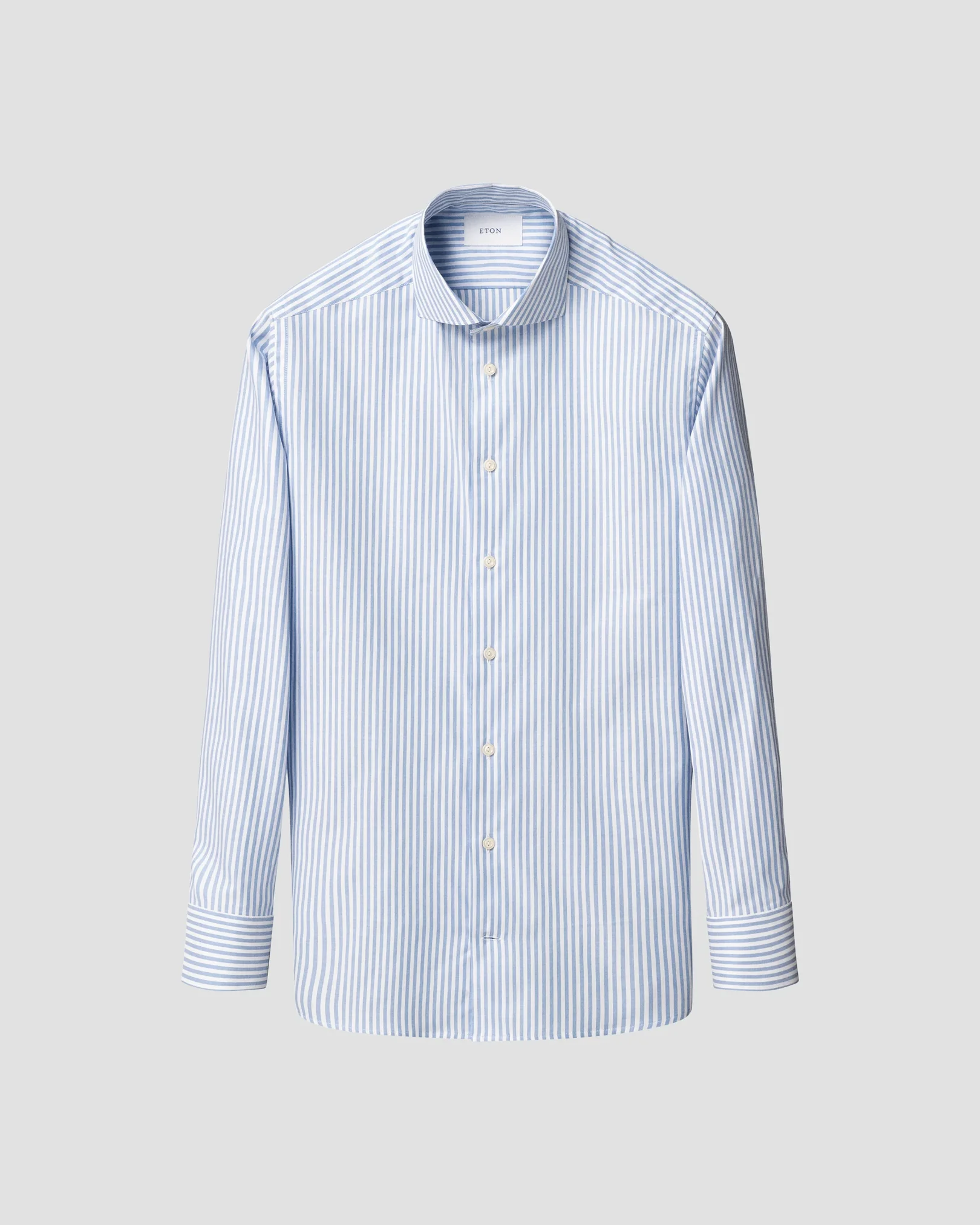 Eton - striped signature oxford shirt wide spread rounded