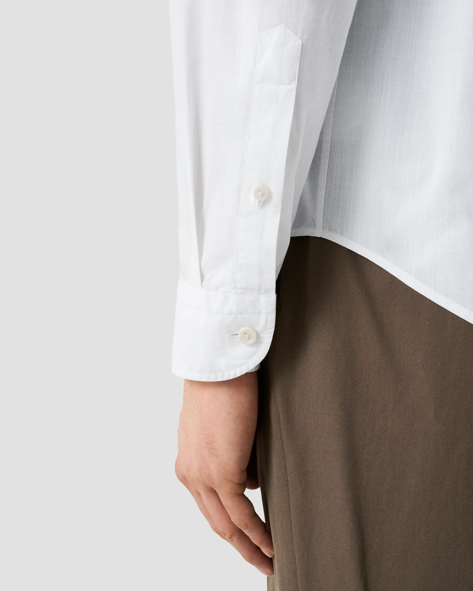 Eton - solid chambray shirt