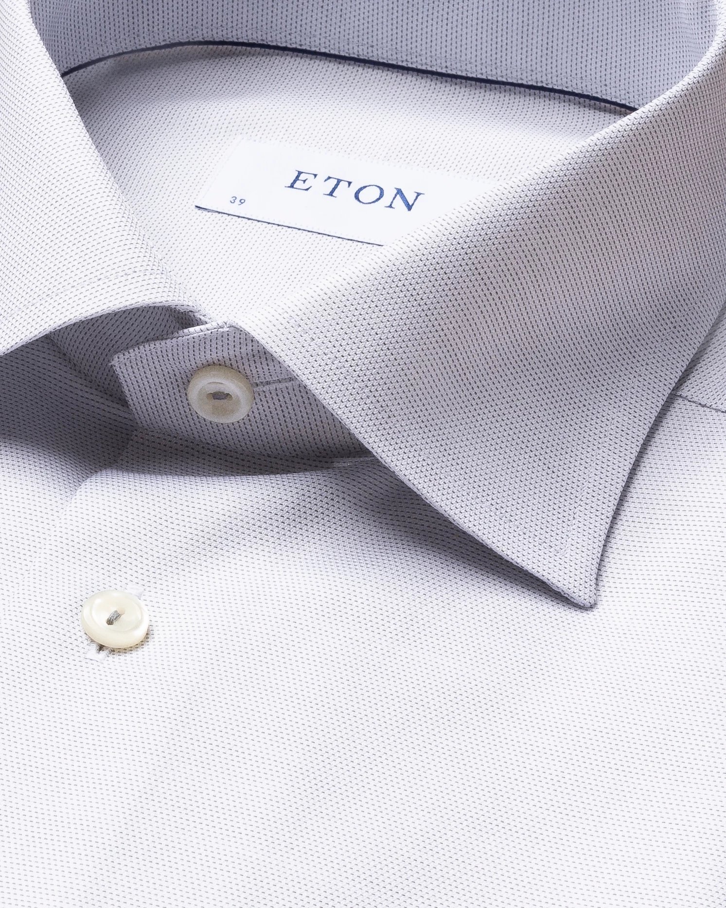 Eton - gray pin dot shirt cut away single contemporary