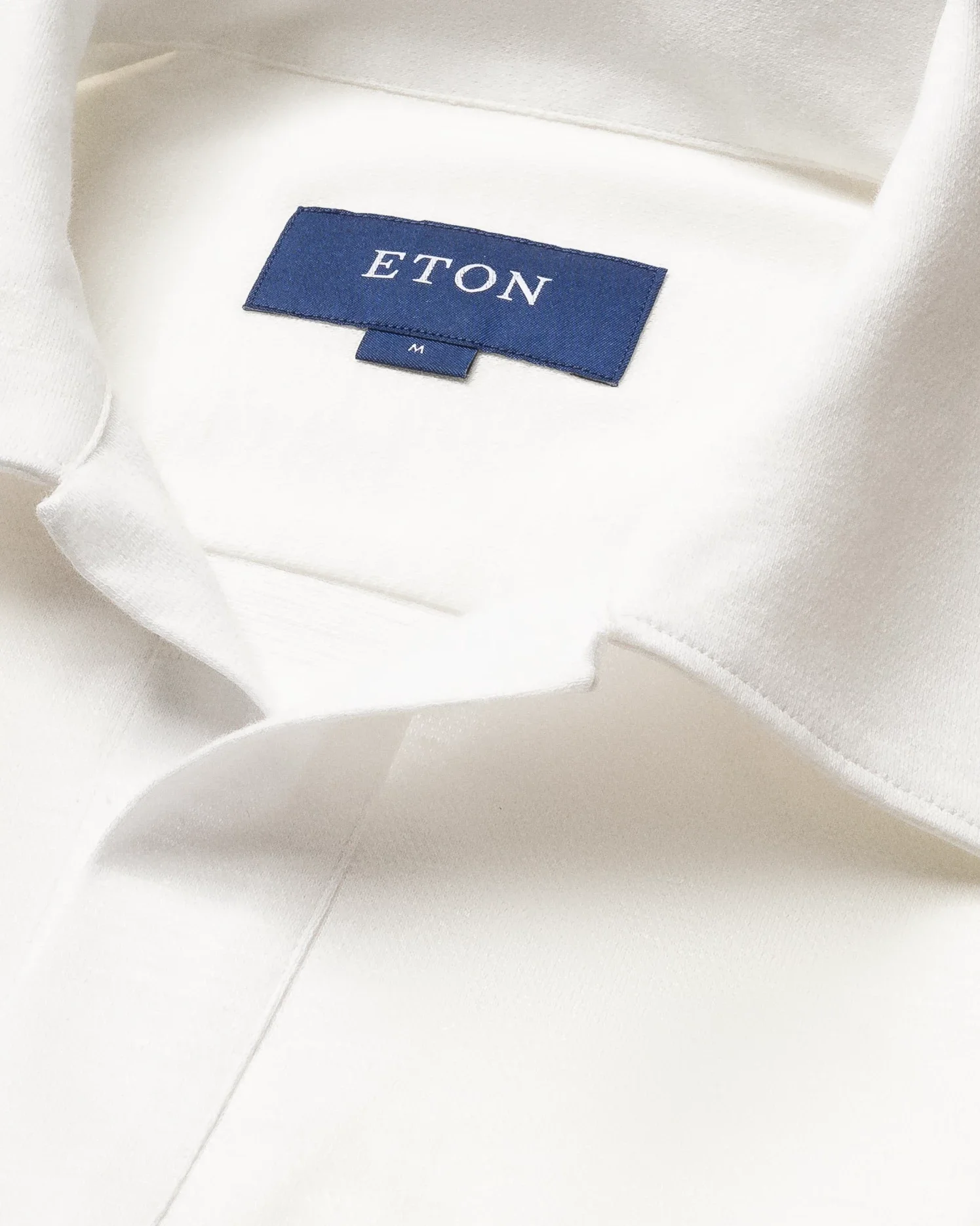 Eton - white pique open collar