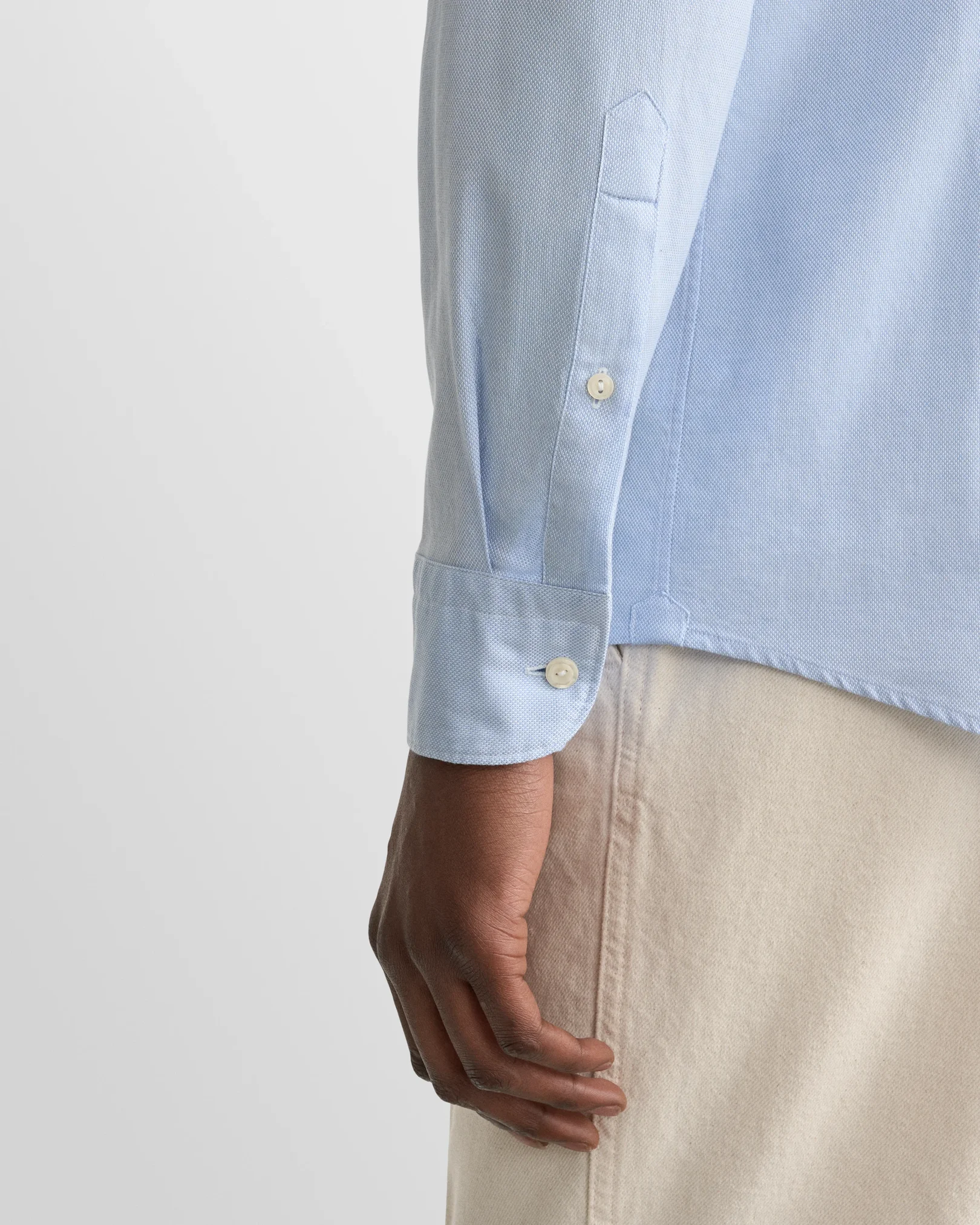 Eton - solid light blue royal oxford shirt