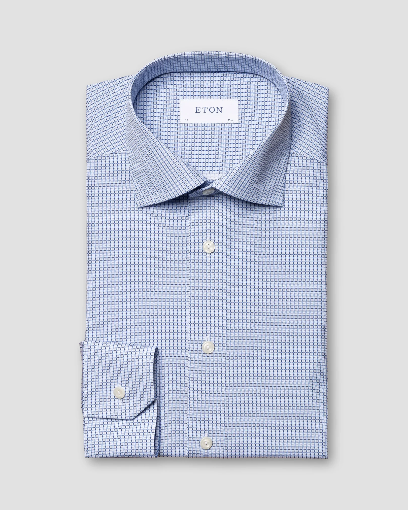 Eton - light blue poplin checked
