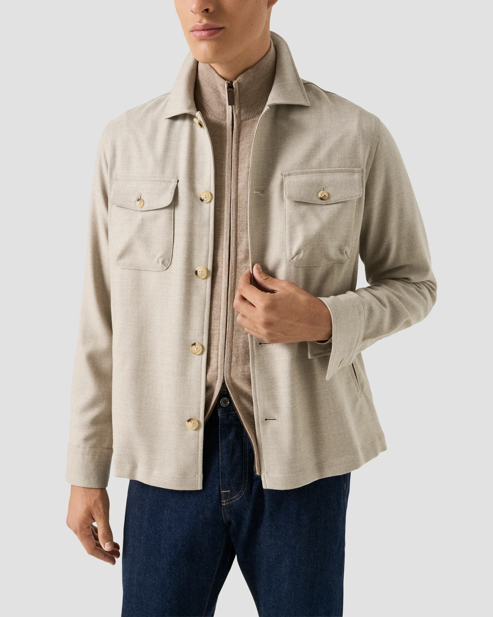 Eton - Full Zip Knit Cardigan