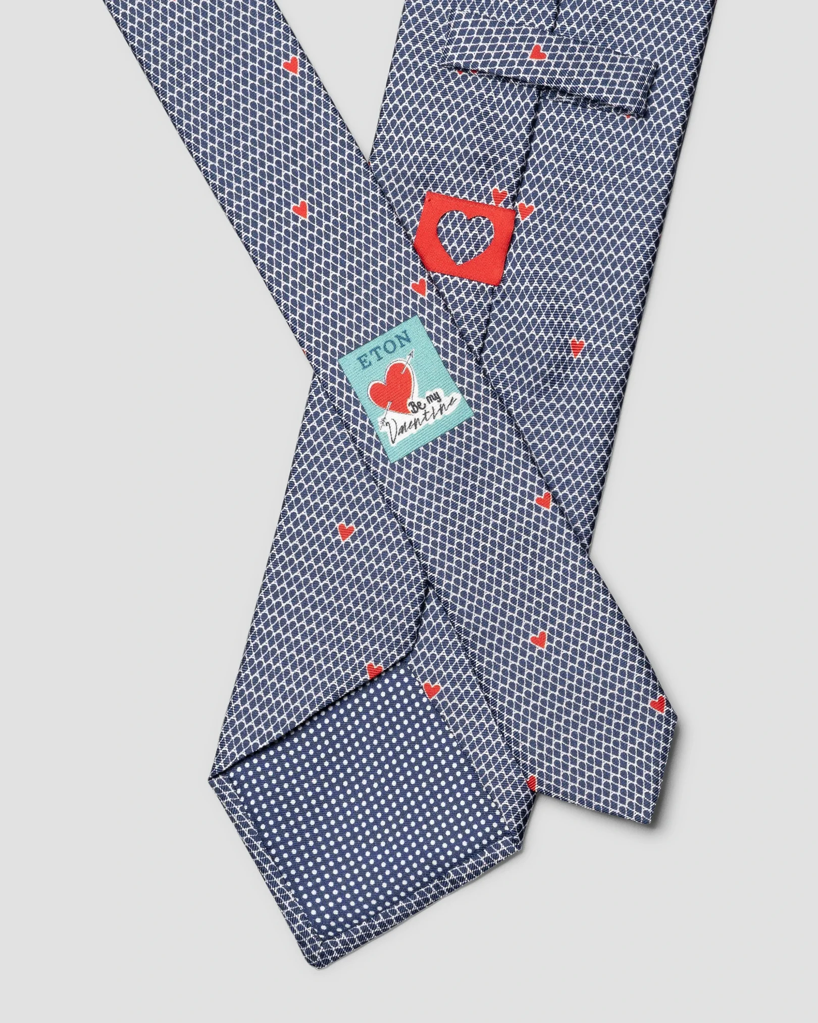 Eton - valentines print silk tie