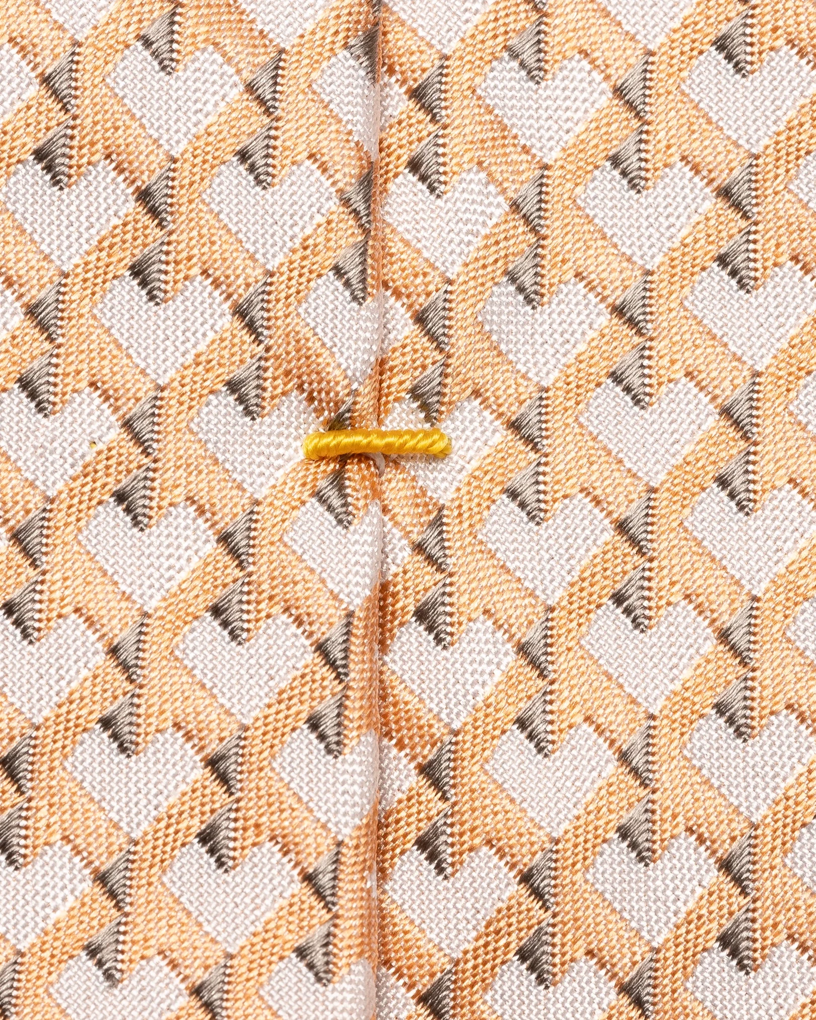 Eton - woven orange silk tie