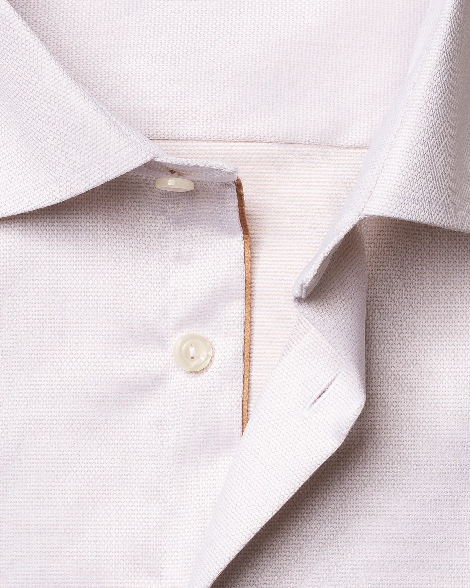 Eton - beige diamond weave shirt