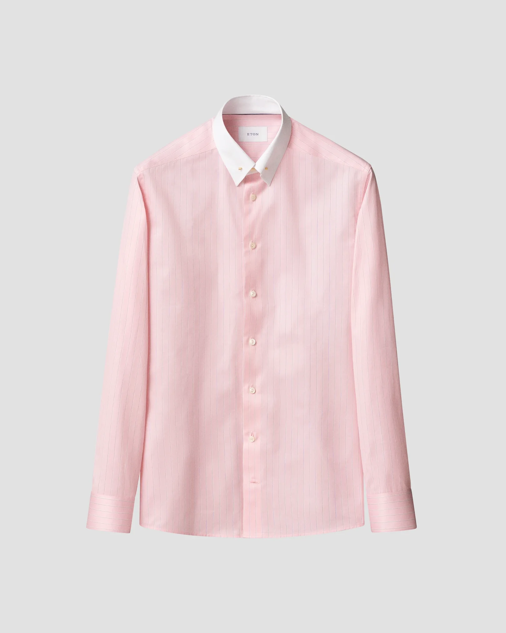 Eton - pink striped signature twill shirt pin