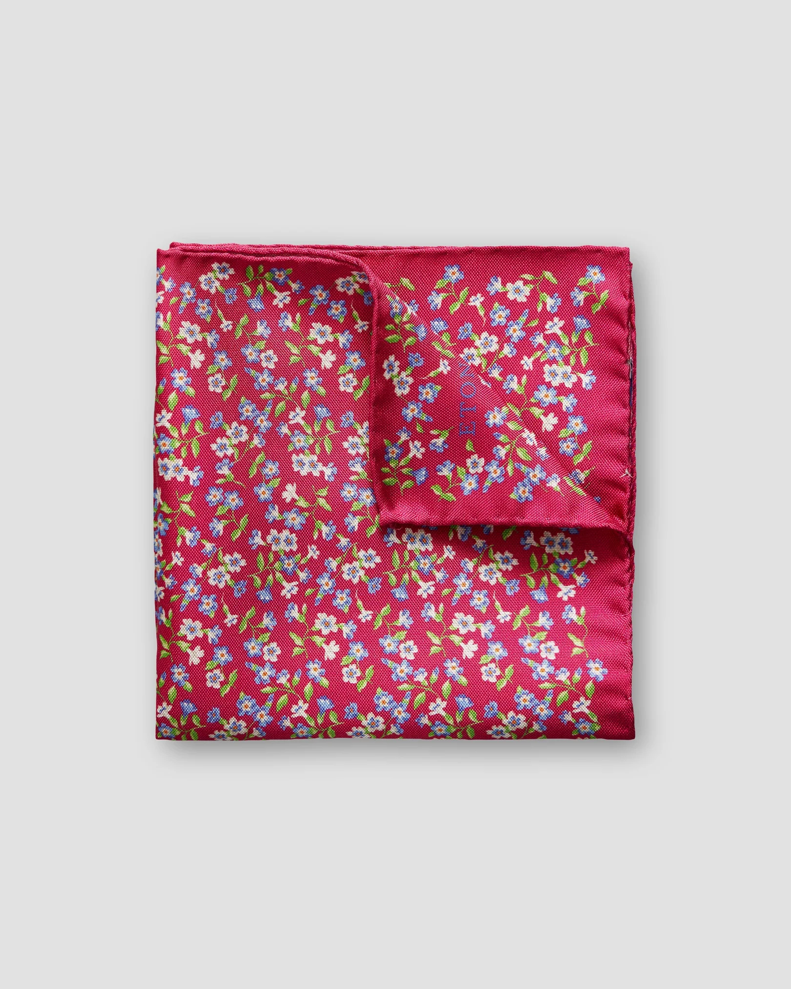 Eton - red flower silk pocket square