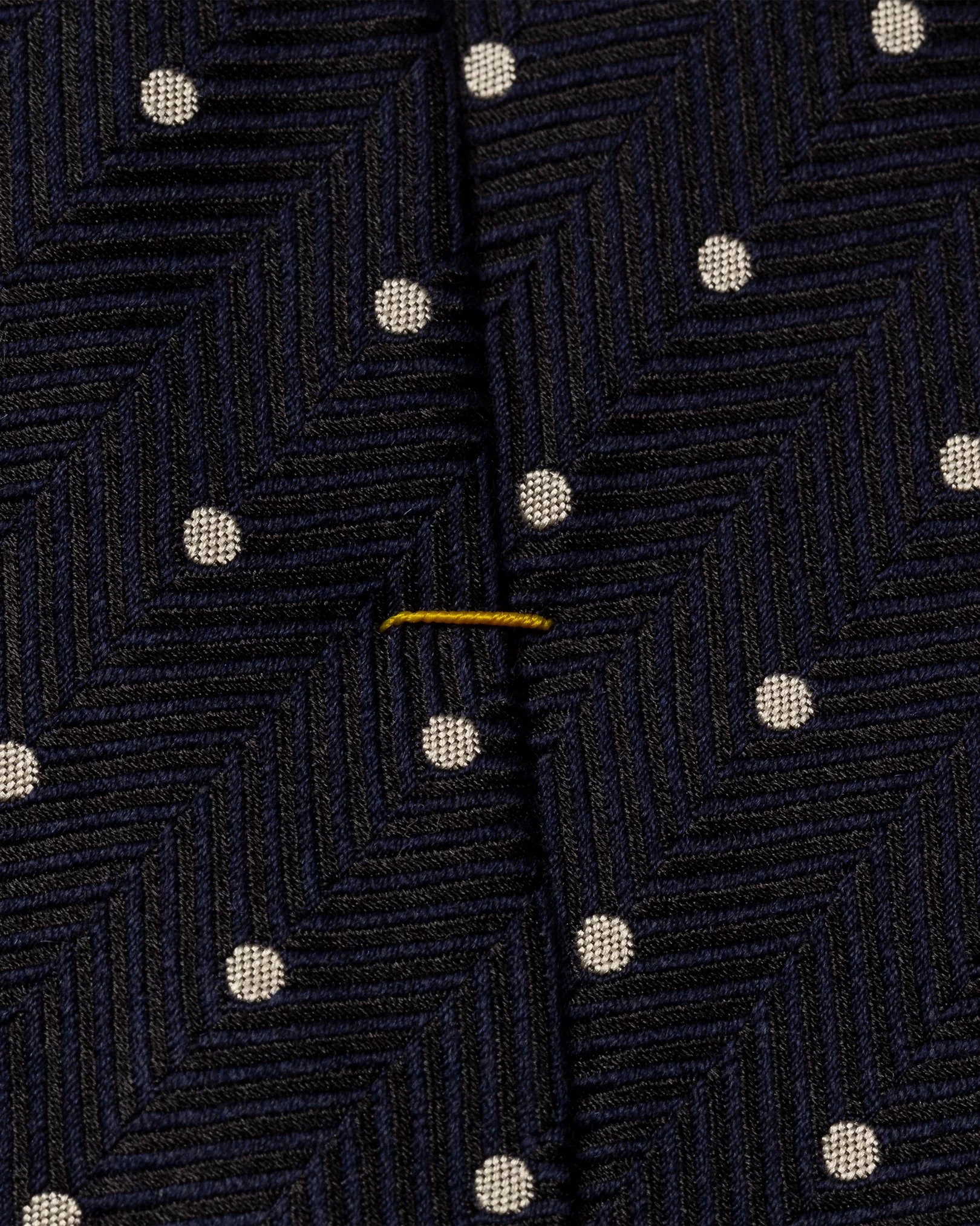 Eton - dark blue polka dot wool silk tie