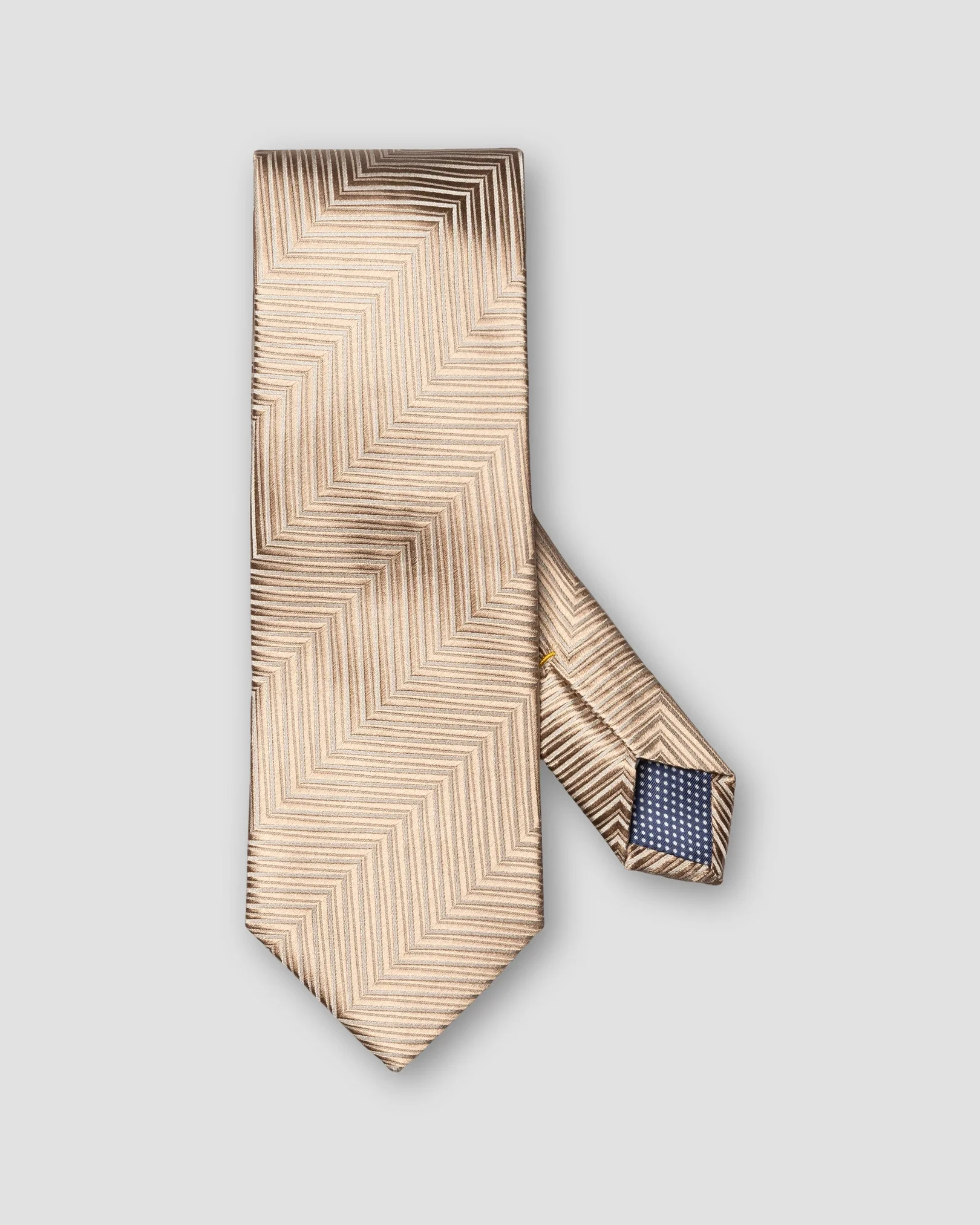 Eton - gold herringbone woven silk tie