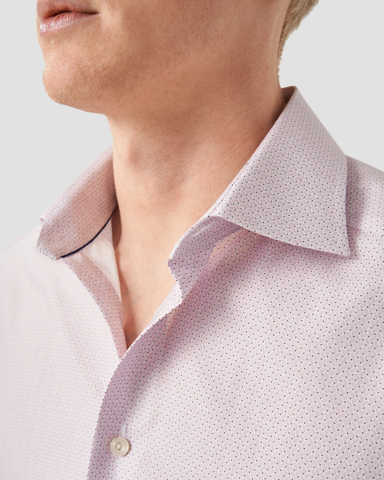 Eton - pink twill cut away collar single cuff slim fit