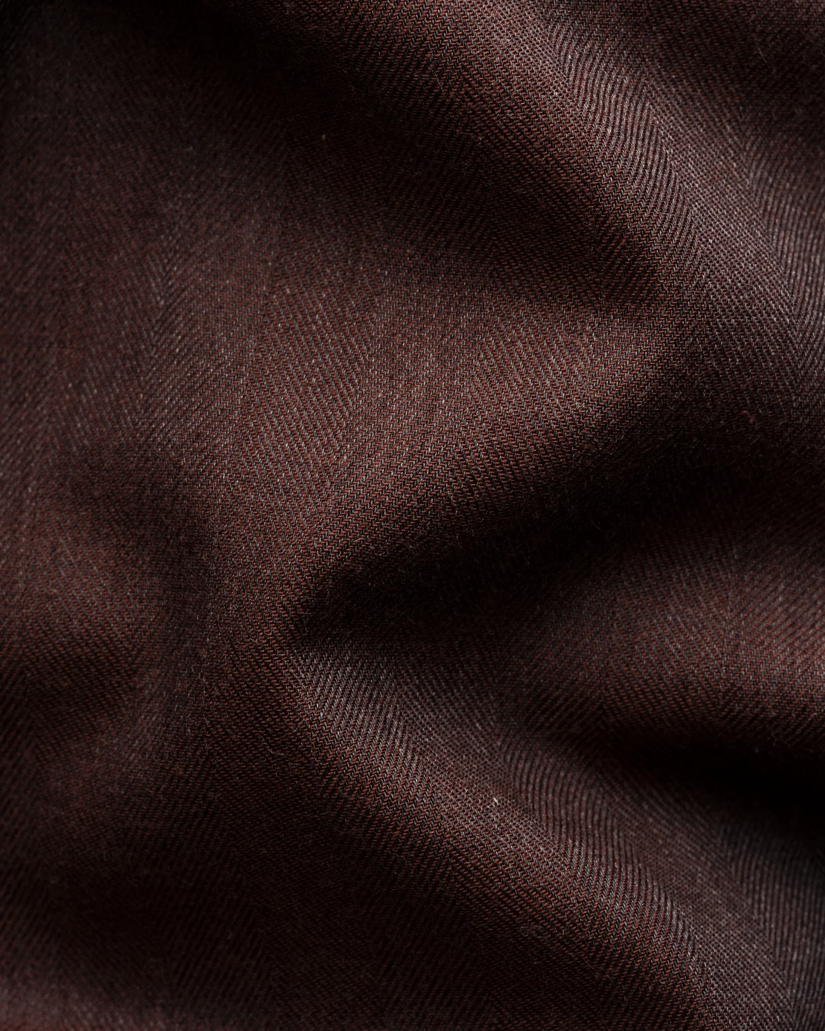 Eton - dark red solid signature flannel shirt