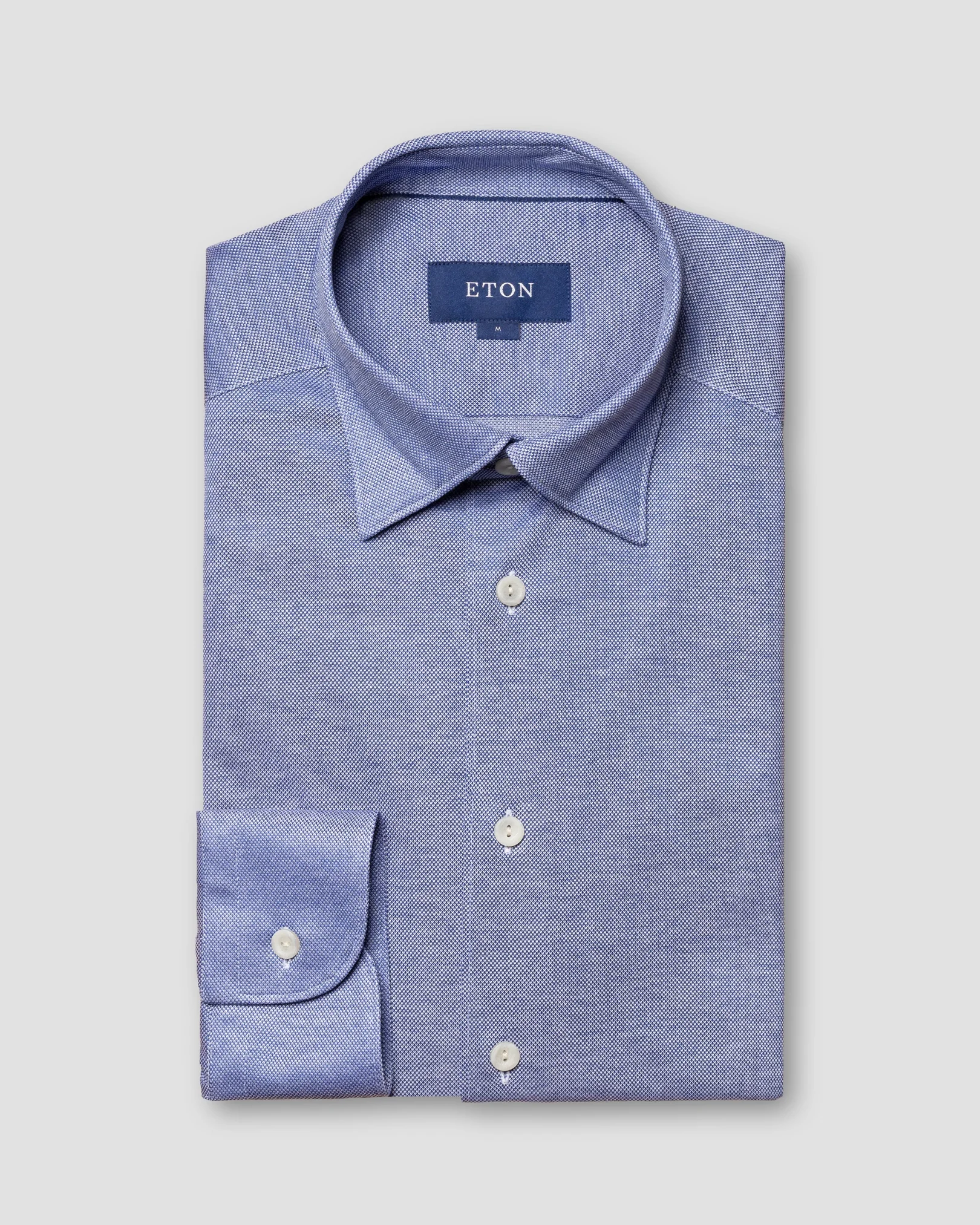 Eton - dark blue jersey button under