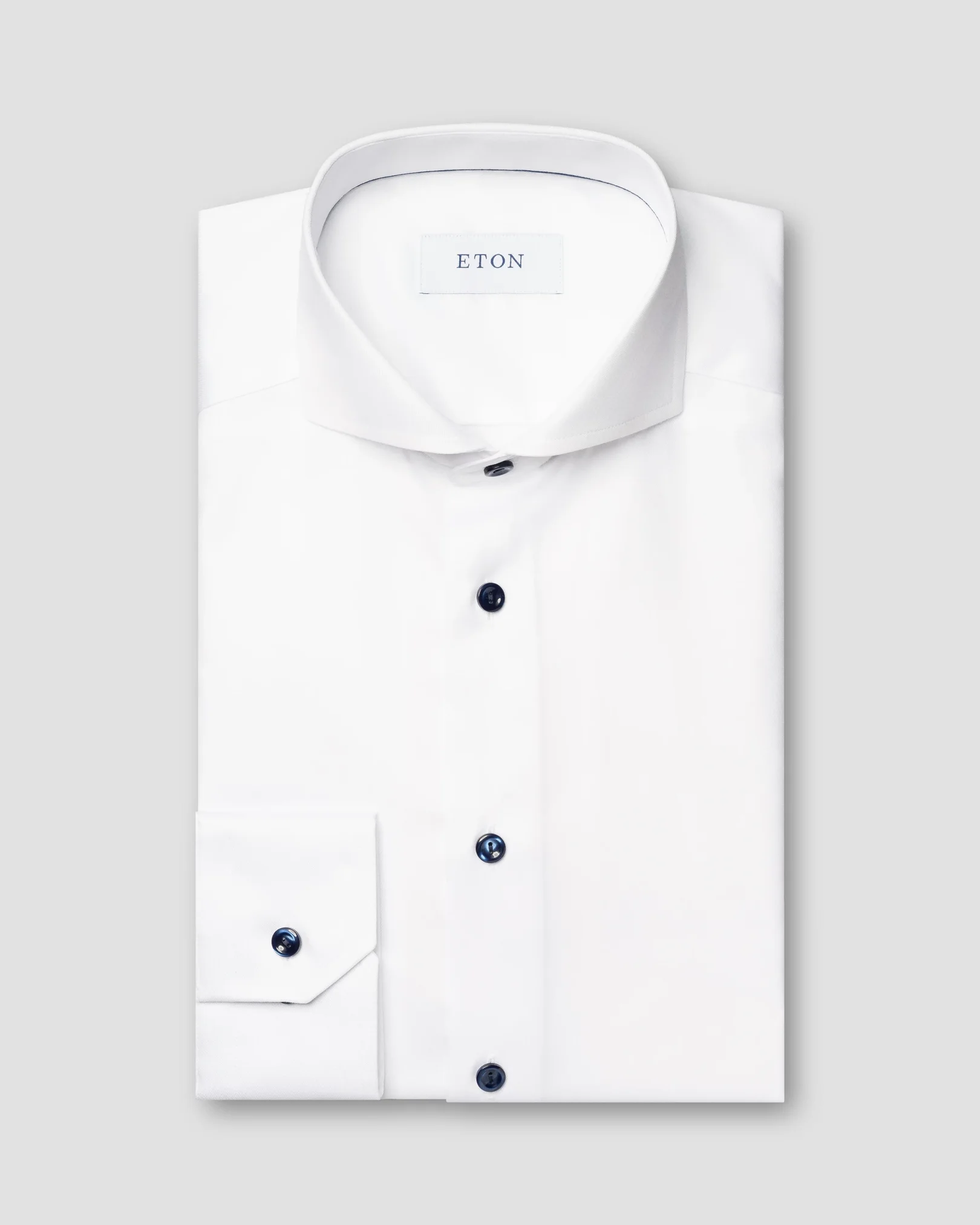 Solid Signature Twill Shirt Navy Contrasts