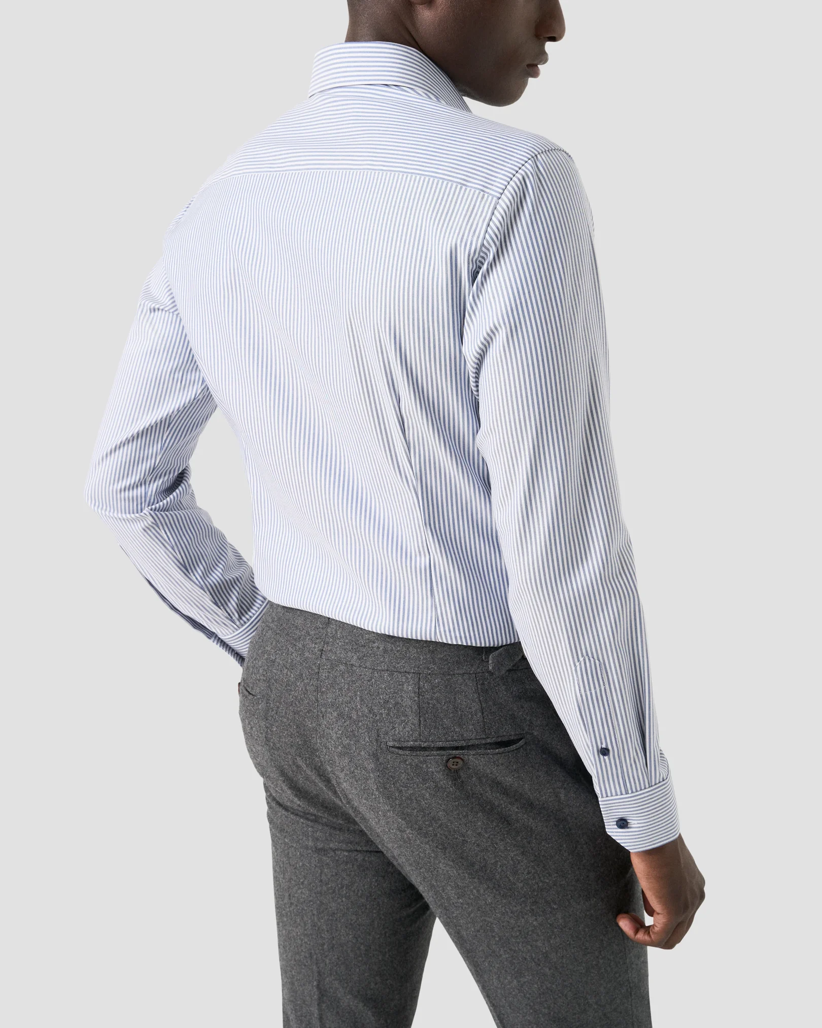 Eton - striped cotton tencel lyocell shirt 256