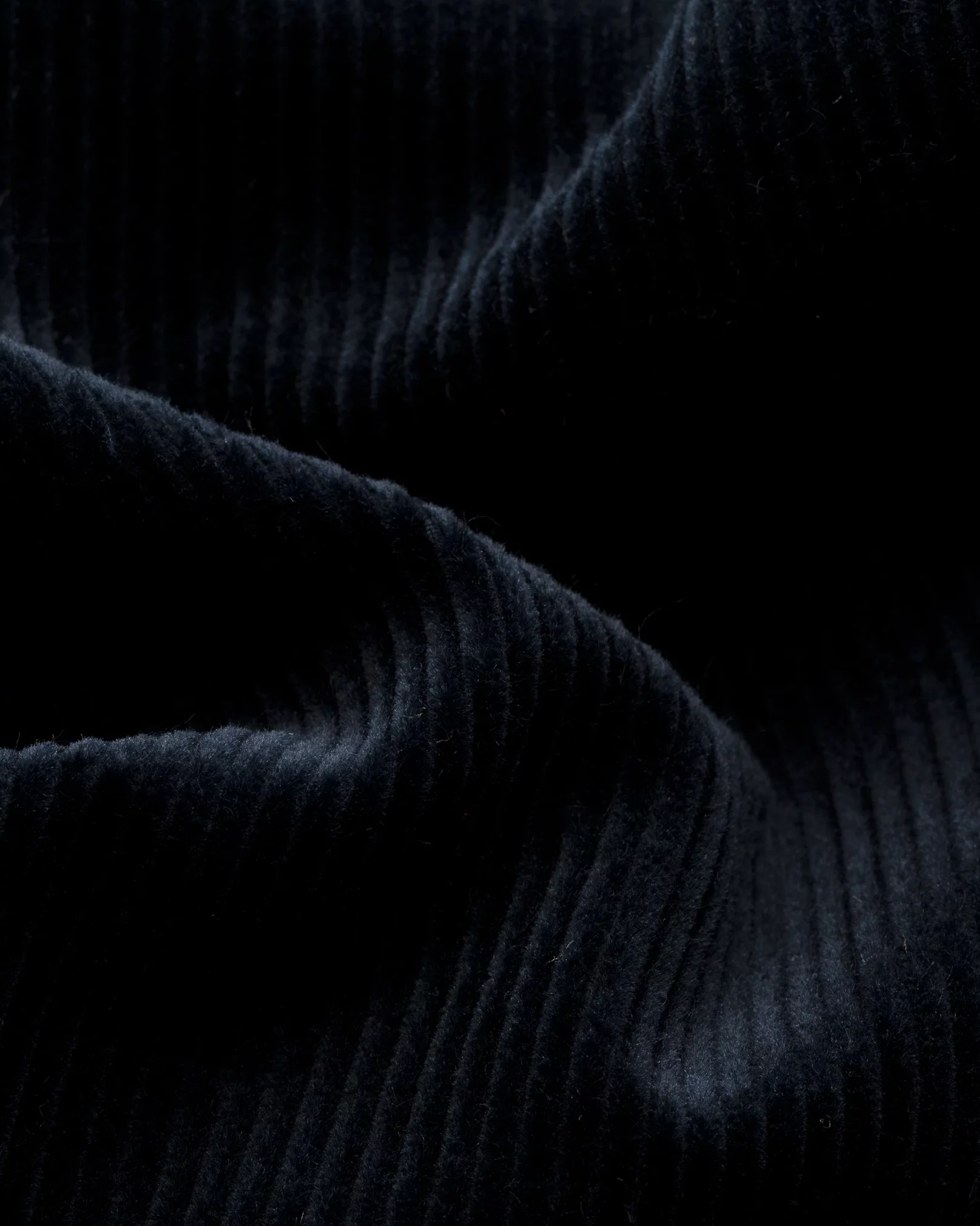 Eton - dark blue corduroy overshirt turn down straight sleeve end regular