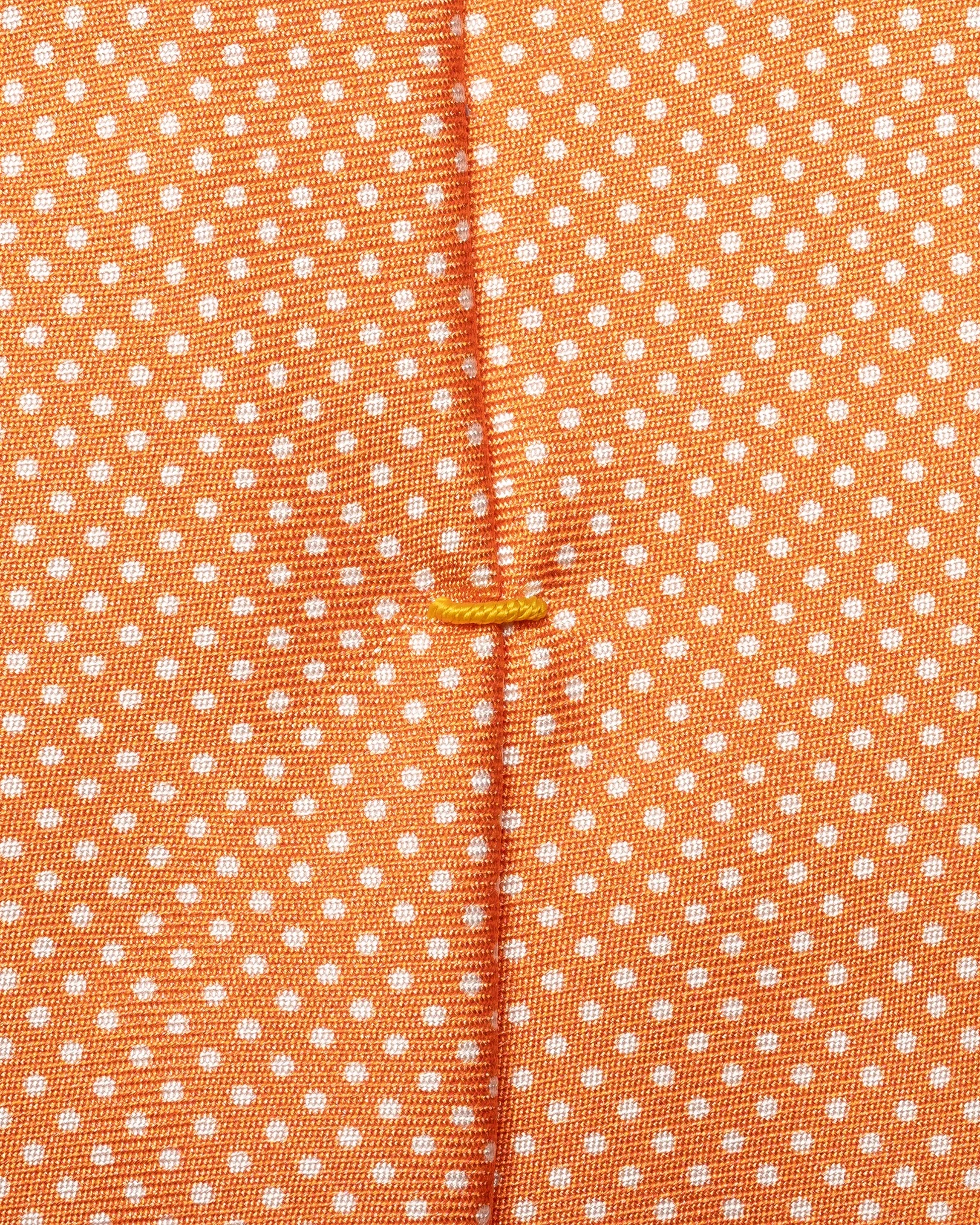 Eton - orange polka dot print silk tie