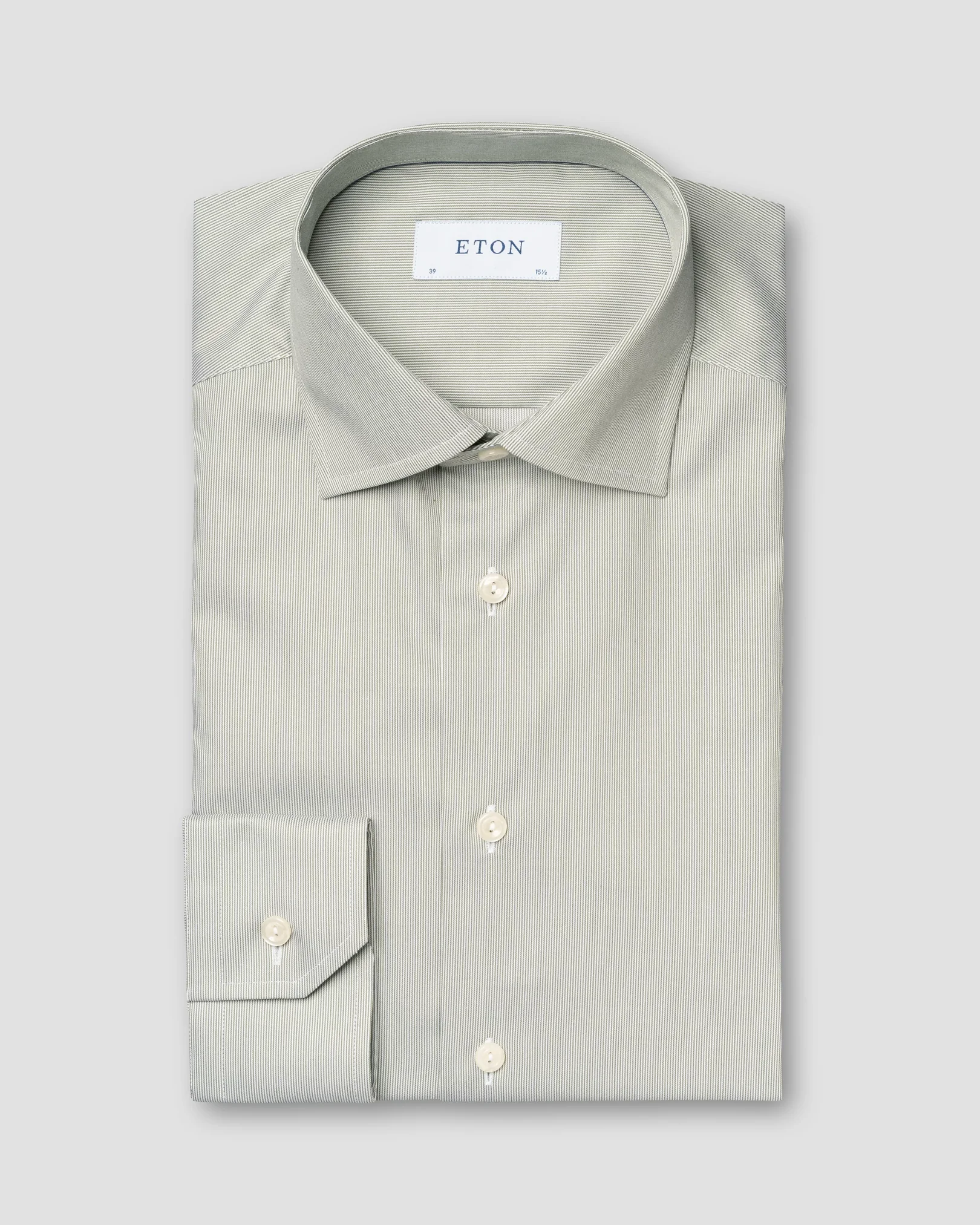 Eton - light green striped twill