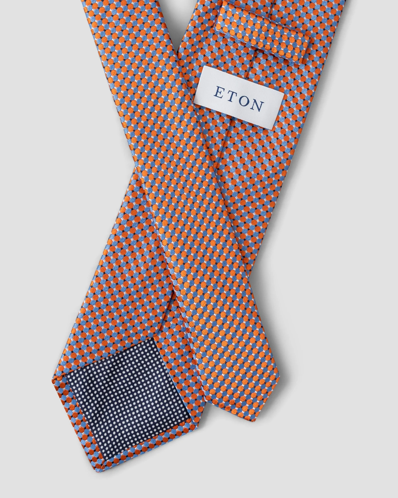 Orange Geometric Silk Tie