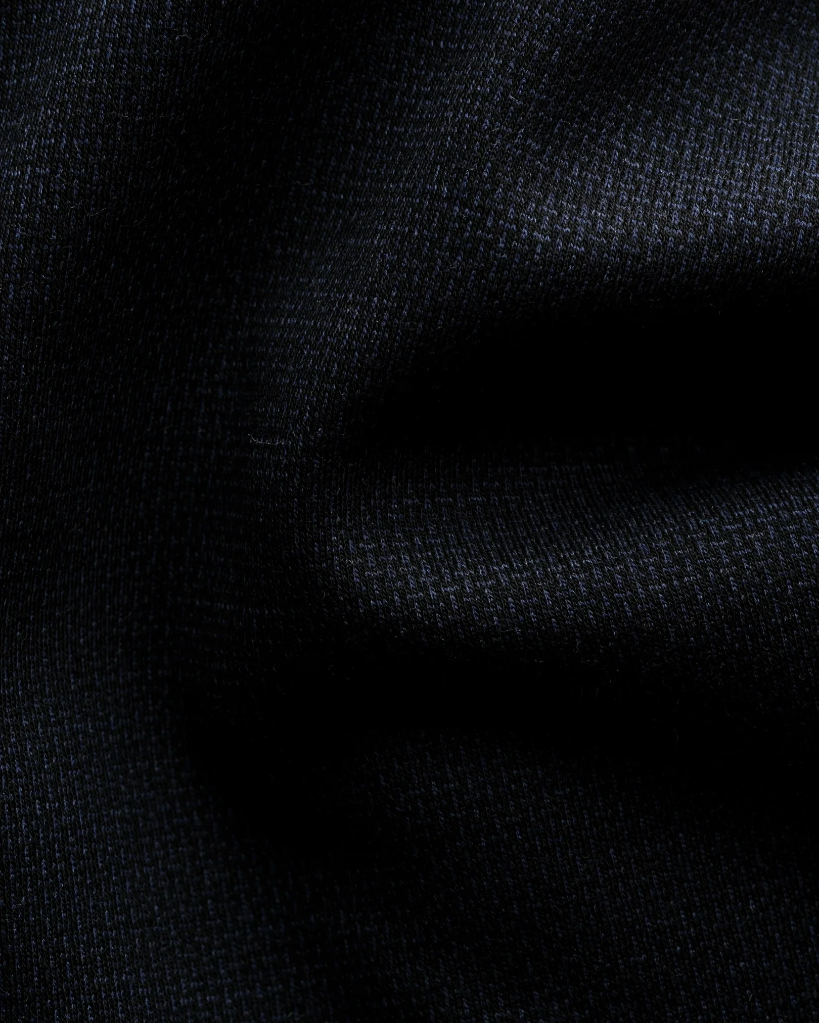 Eton - navy blue tencel and wool knitted shirt