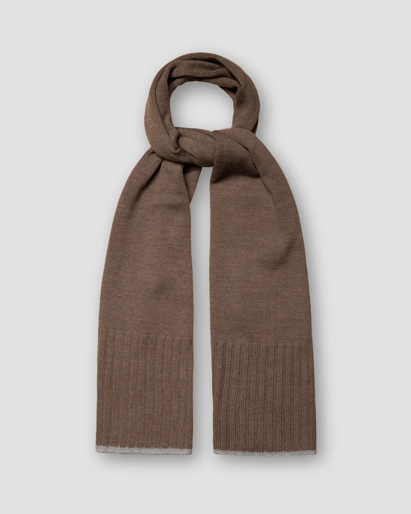 Eton - brown knitted woll scarf