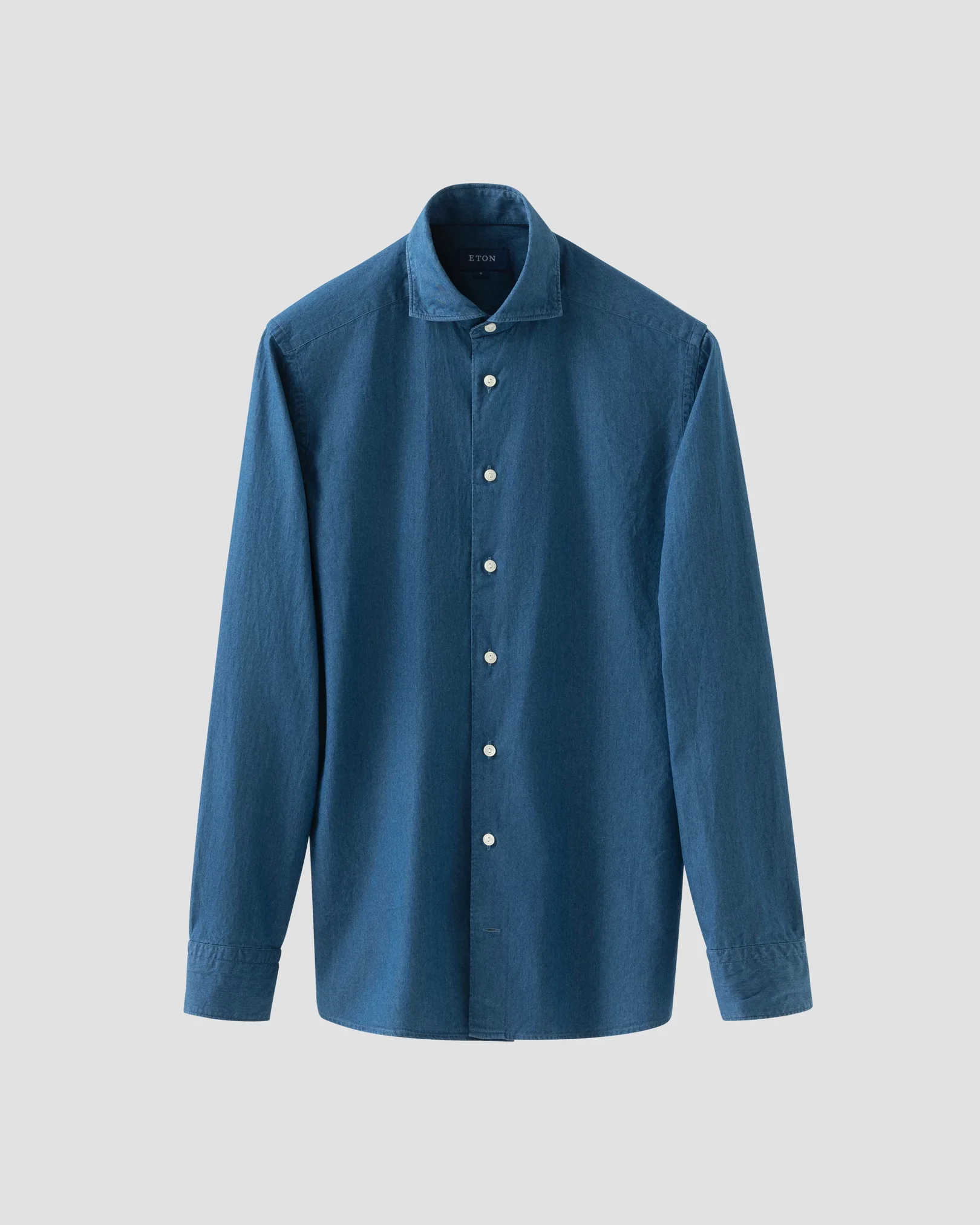 Eton - navy blue lightweight denim shirt