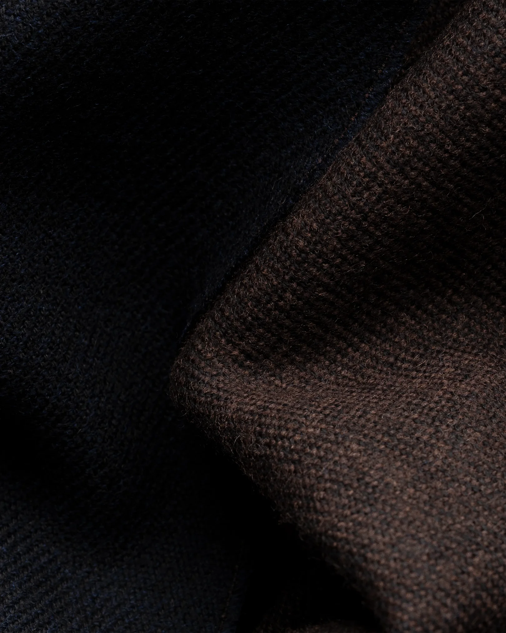 Eton - Dark Brown Two-Sided Merino Wool Scarf