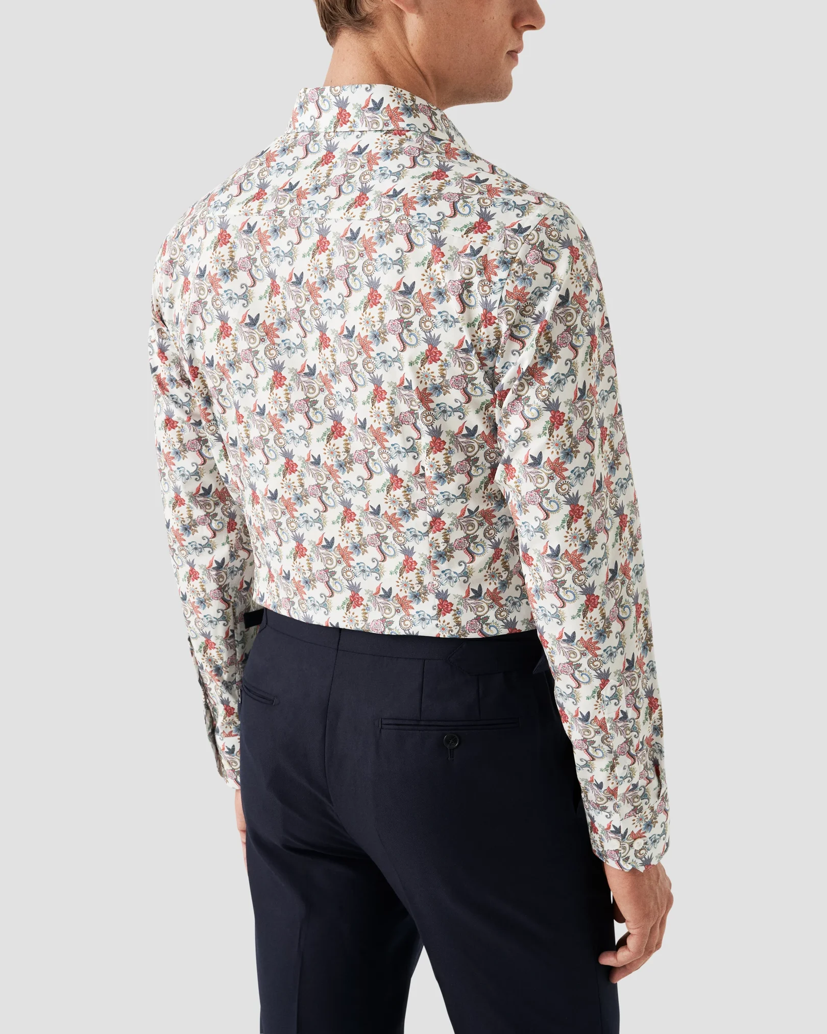 Eton - Chemise en Twill Fin à Motif Floral