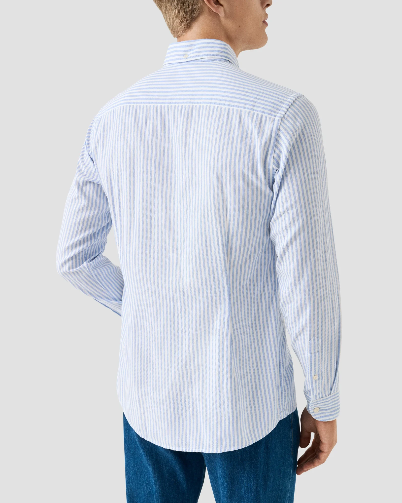Eton - Striped Royal Oxford Shirt