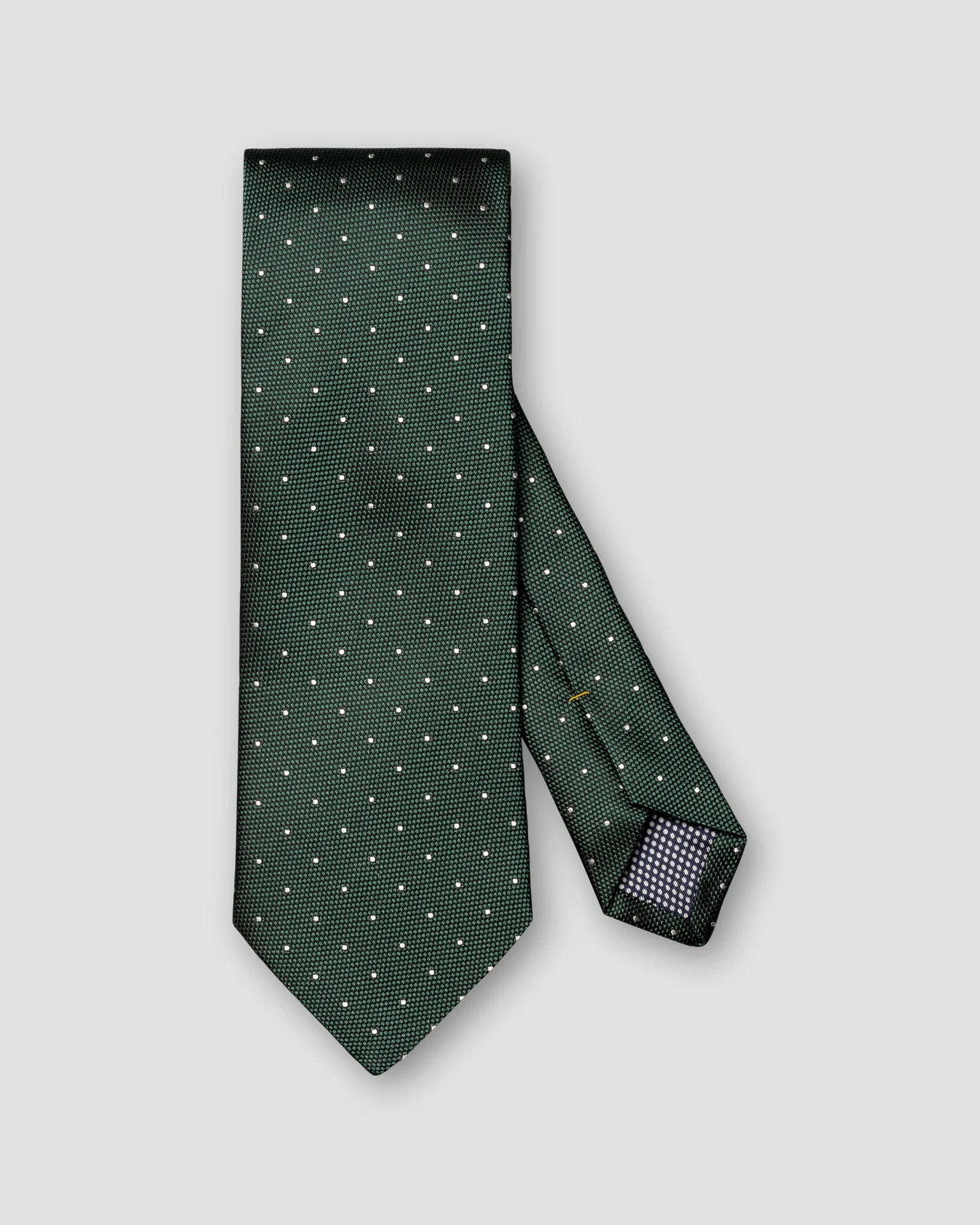 Eton - dark green polka dot woven silk tie