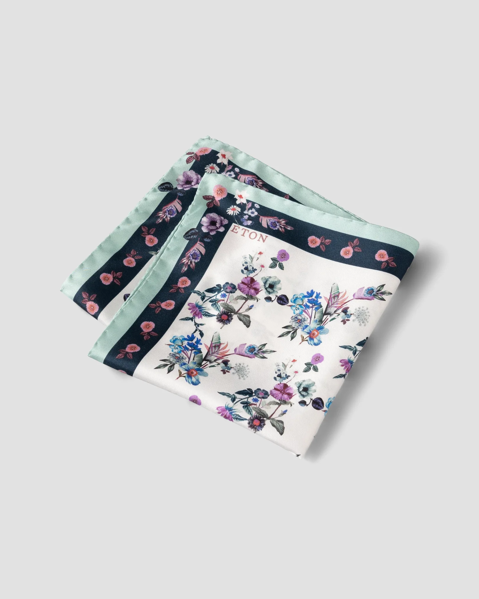 Eton - white floral pocket square