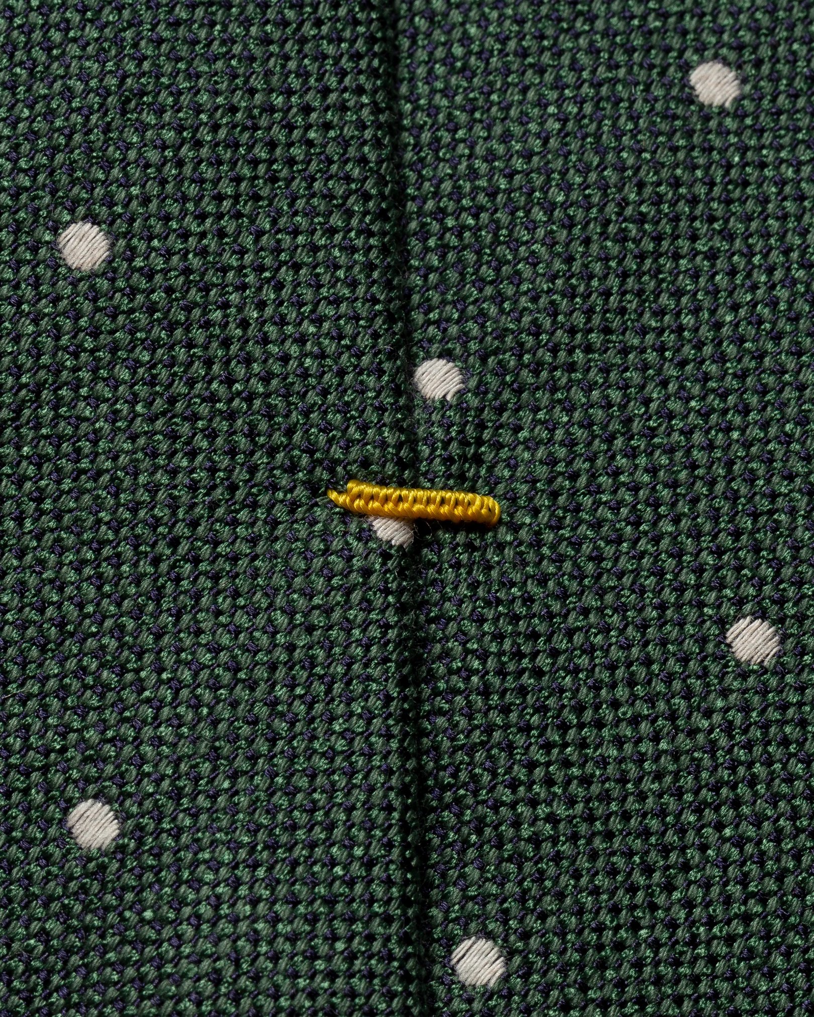 Eton - green polka dot silk cotton tie