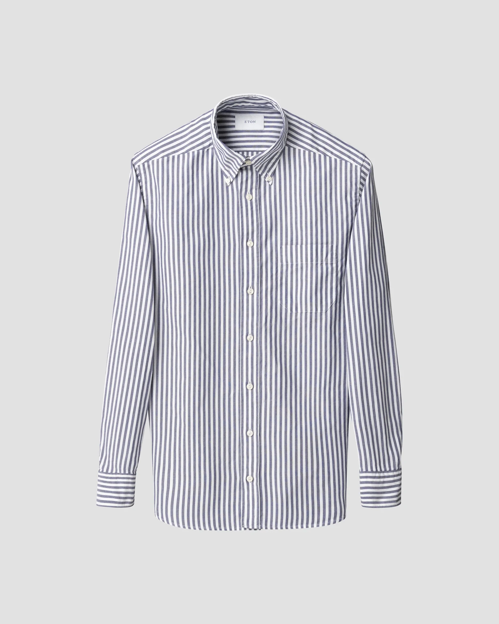 Eton - striped royal oxford shirt