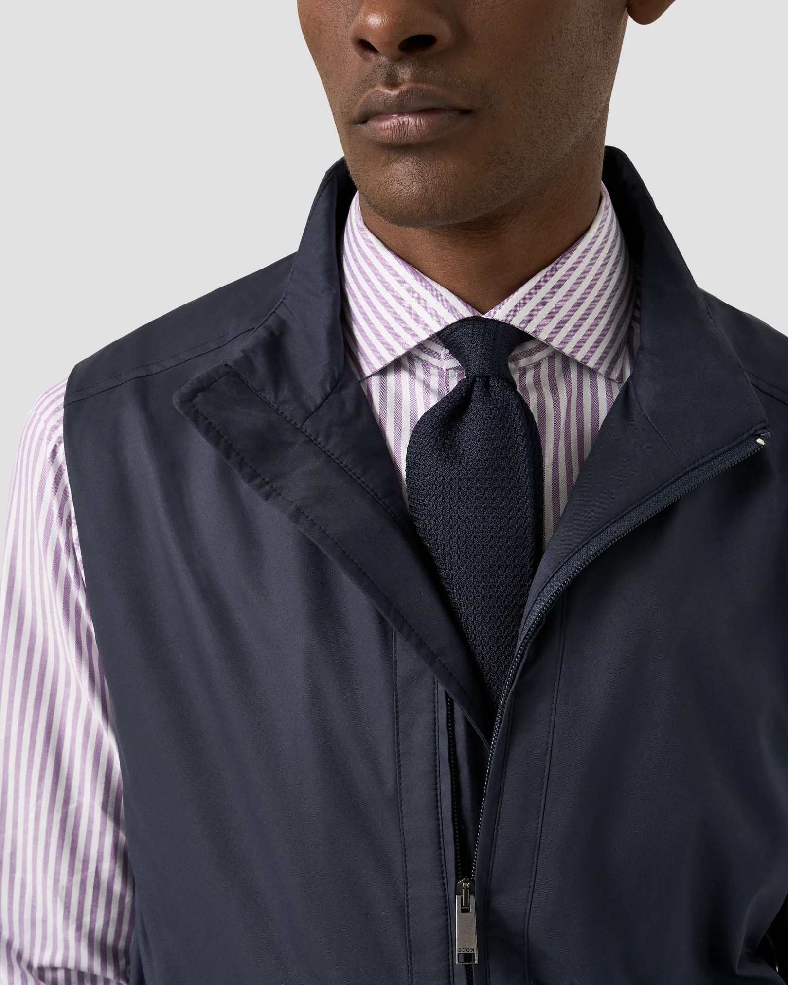 Eton - light purple striped signature oxford shirt 261