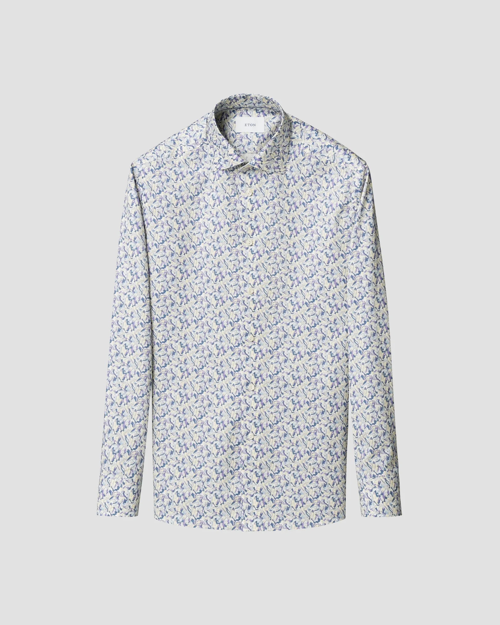 Eton - light purple motif signature twill shirt 261
