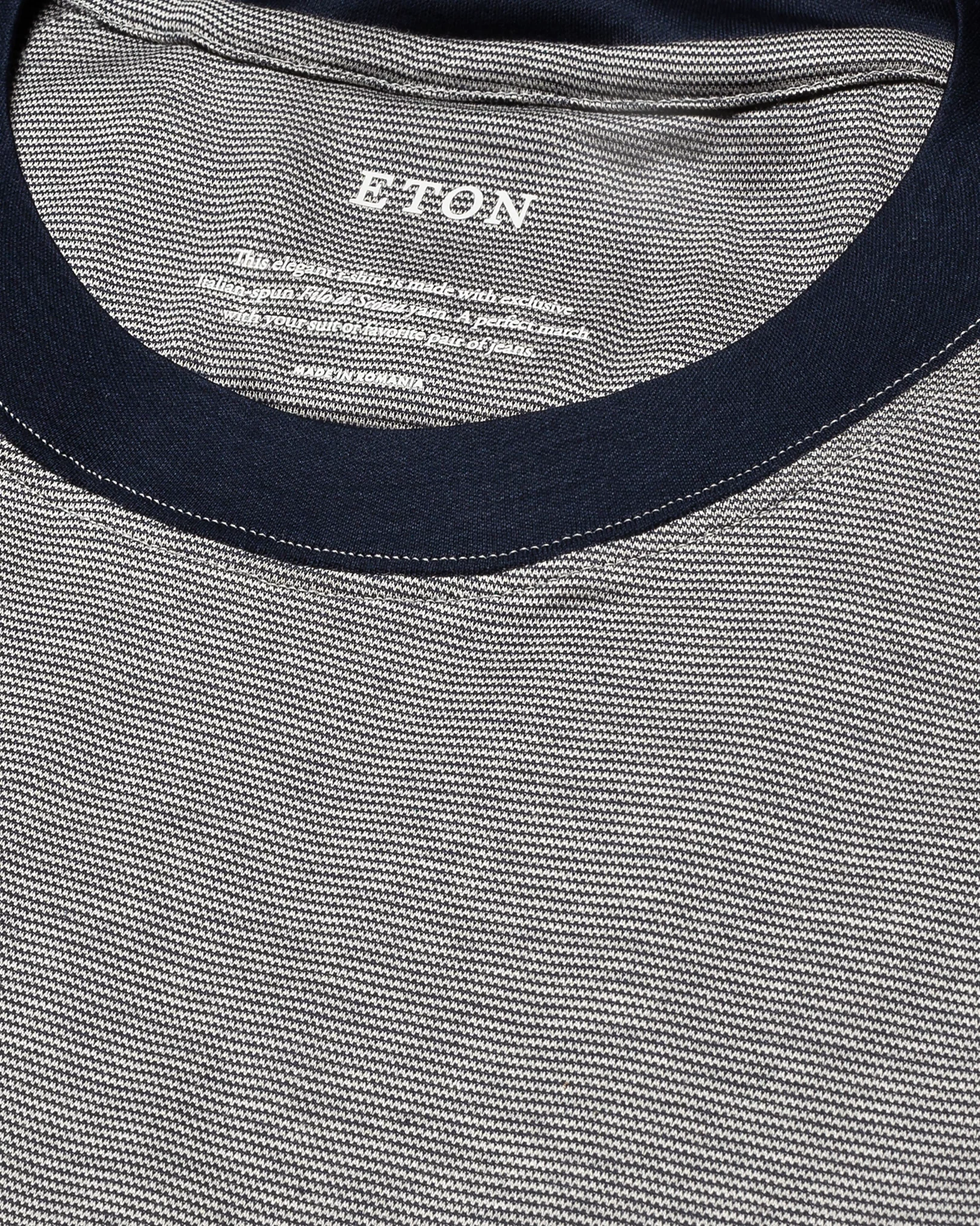 Eton - dark blue interlock jersey t shirt short sleeve t shirt t shirt