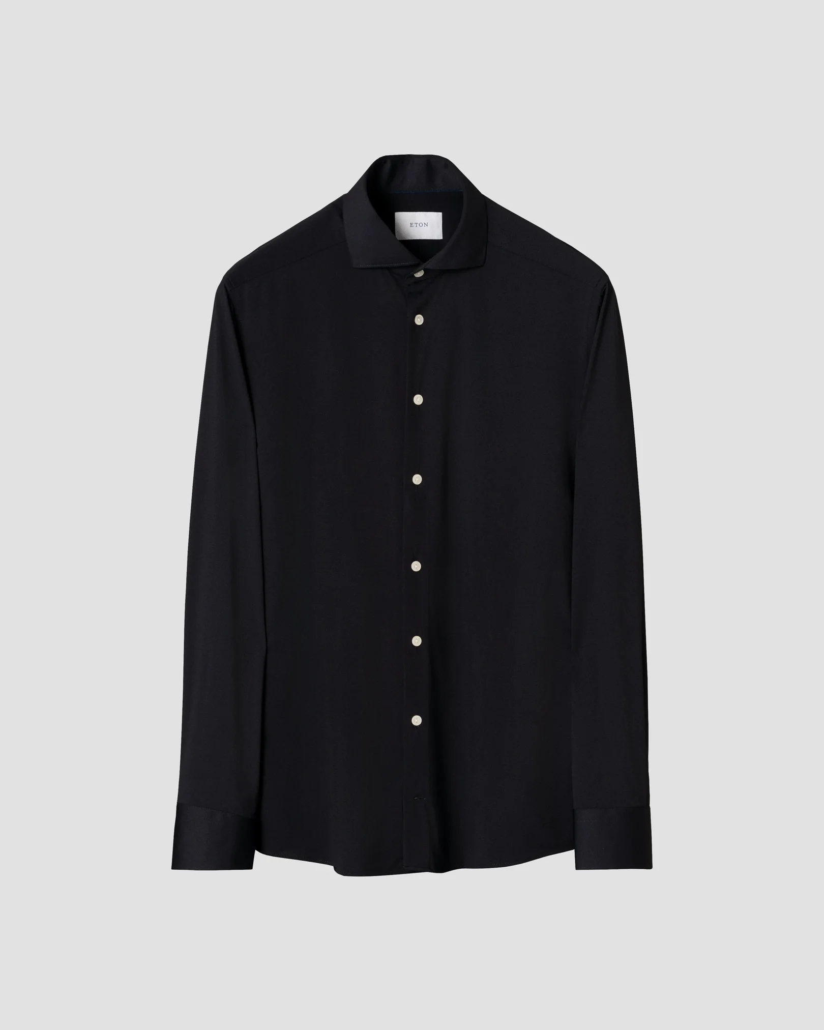 Eton - structured four way stretch shirt wide spread rounded single slim