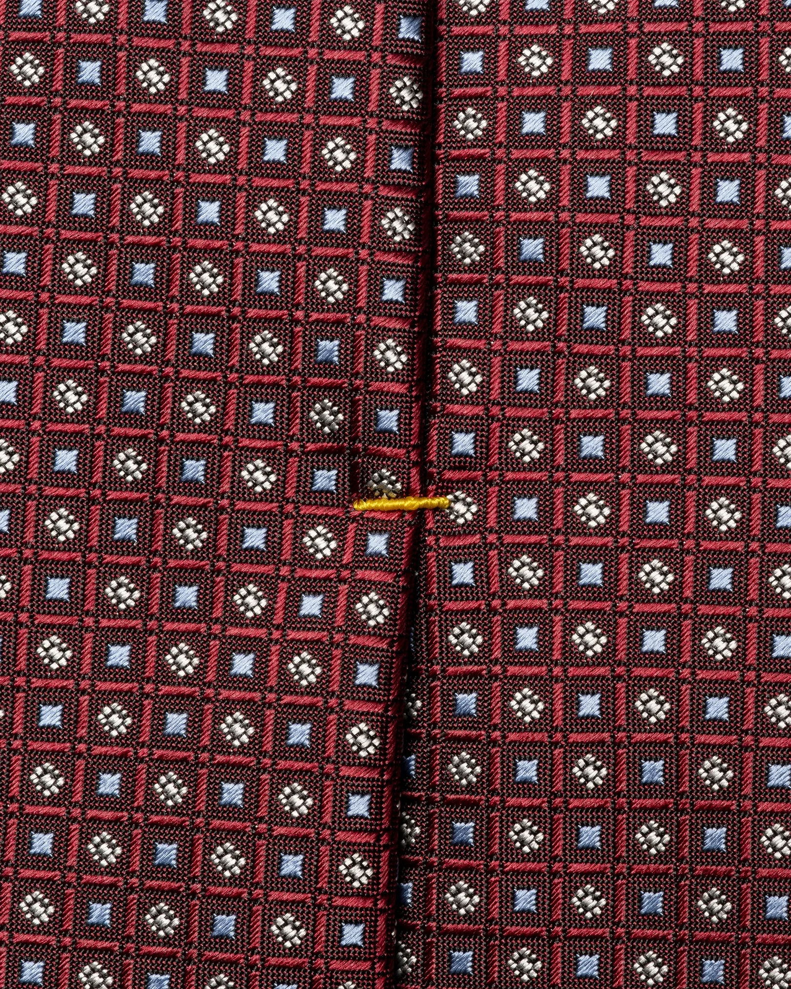 Eton - micro 256 geometric woven silk tie