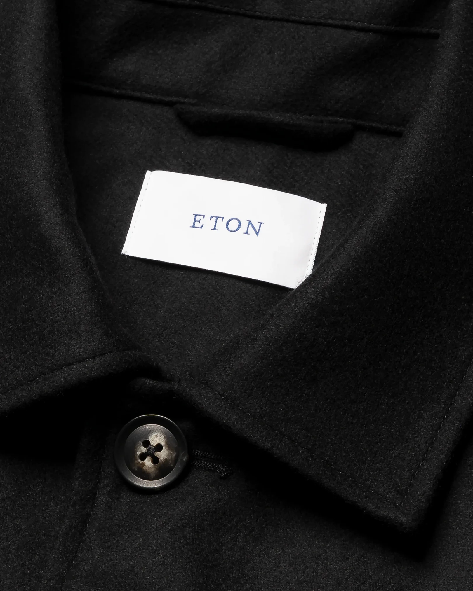 Eton - black wool cashmere jacket